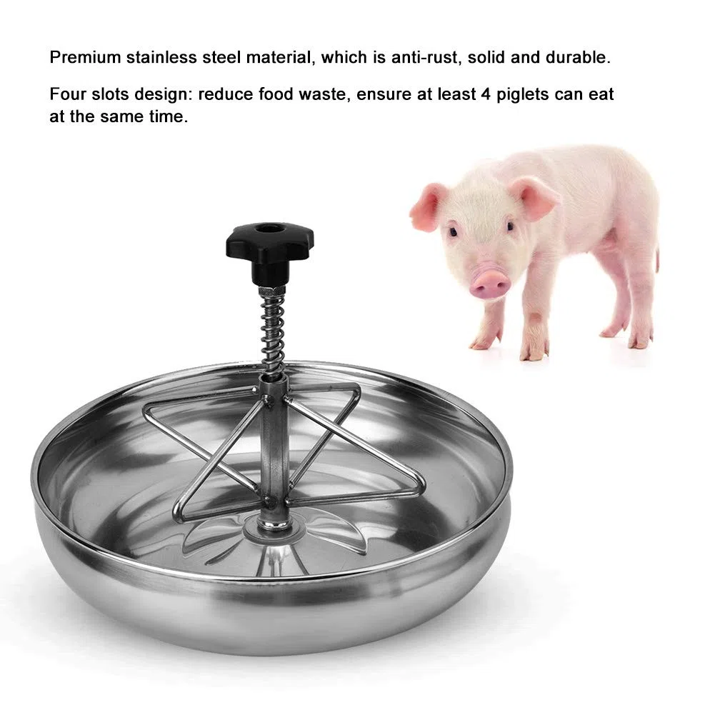 Mangiatoia per Suinetti Mangiatoia per Suini in Acciaio Inossidabile per Carichi Pesanti, Mangime per Bestiame S, Design della Mangiatoia da Pavimento per L'allevamento di Suini