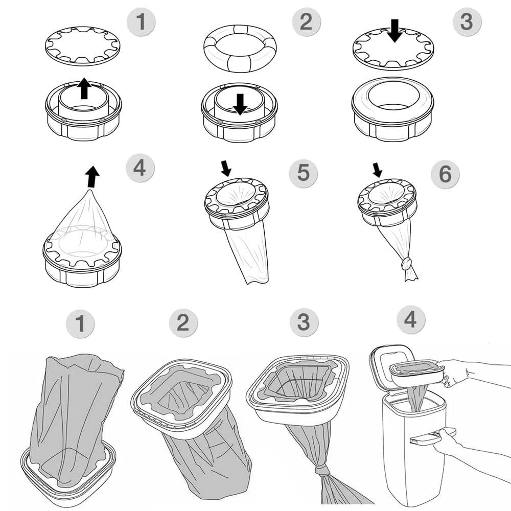 15 ricariche di pellicole di ricarica compatibili per Litter Locker II & Litter Locker Fashion