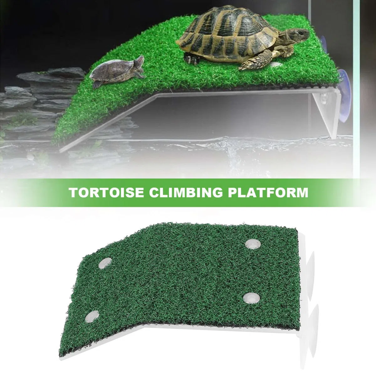 Lawn Turtle Basking Platform Turtle Resting Basking Platform, Simulazione Tartaruga Rampa per Turtle Tank, Reptile M