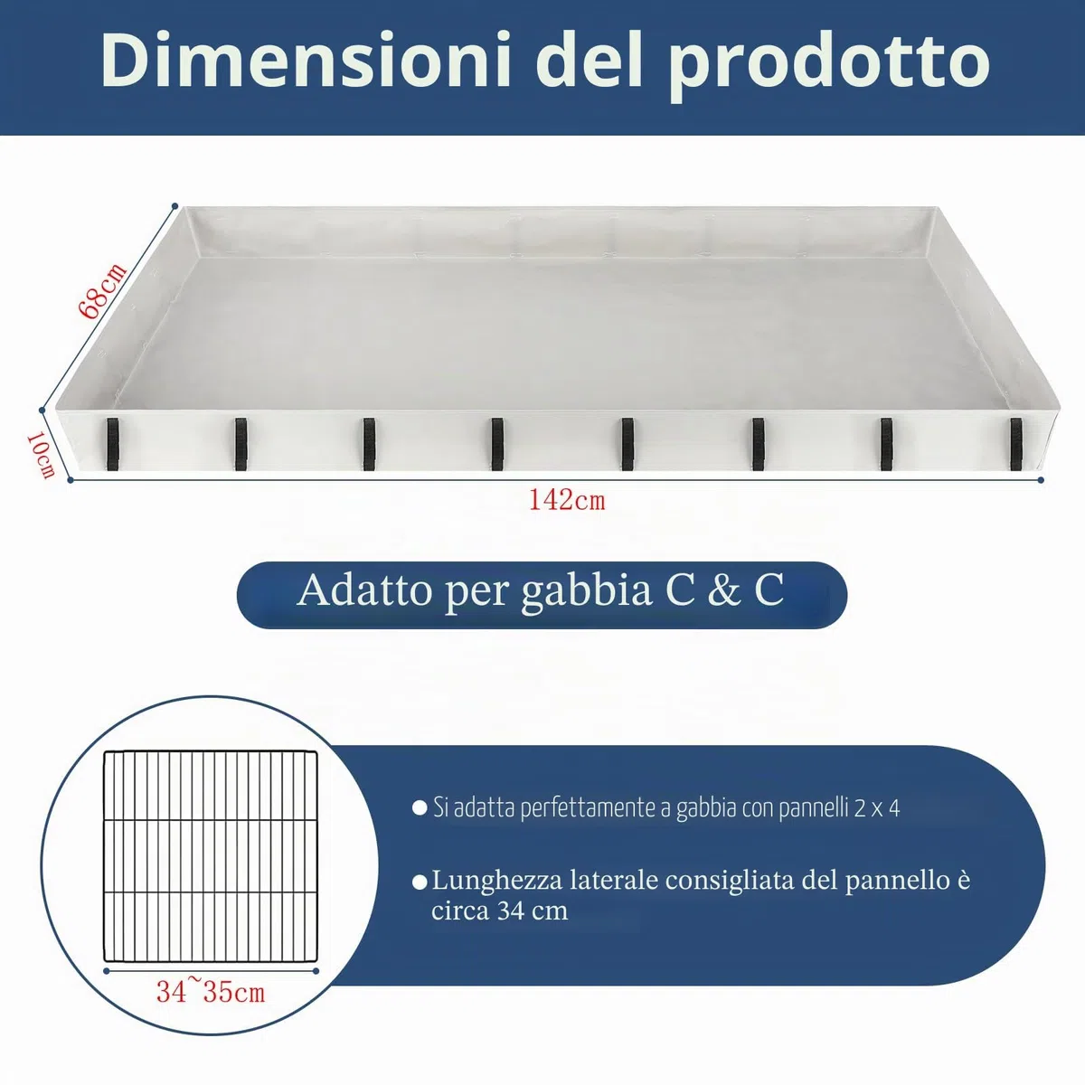 Impermeabile Oxford tessuto Habitat per Guinea Pig Pet Cage(gabbia non inclusa),Guinea Pig lettiera gabbie Liner per fai da te gabbia per animali di piccole dimensioni,Lavabile PIPI Pads XL
