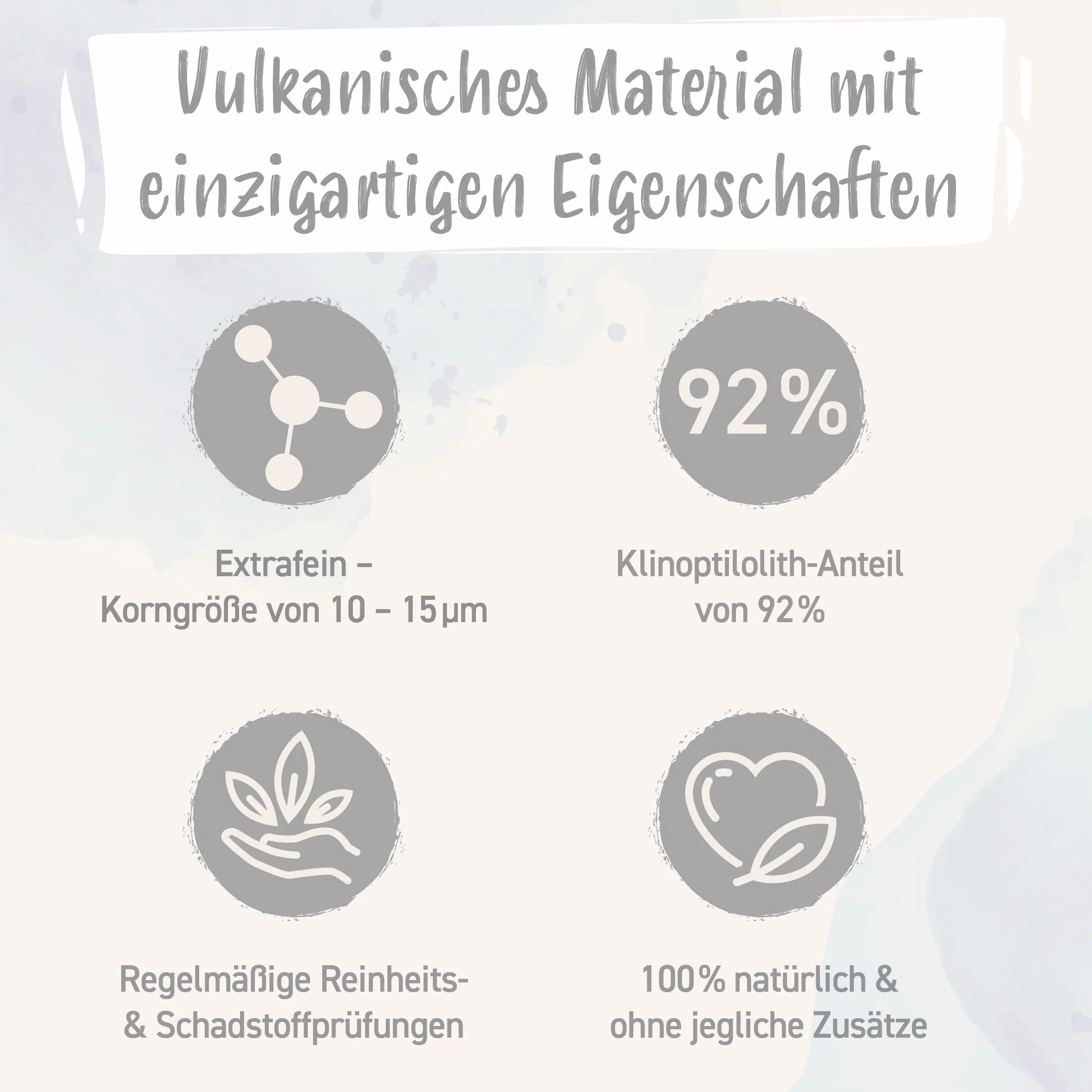 NaturaForte Zeolite in Polvere 500g - Clinoptilolite 92%, Terreno Extra fine in qualità Premium, Senza additivi, Roccia vulcanica Pura e Naturale, Testata e controllata in Germania