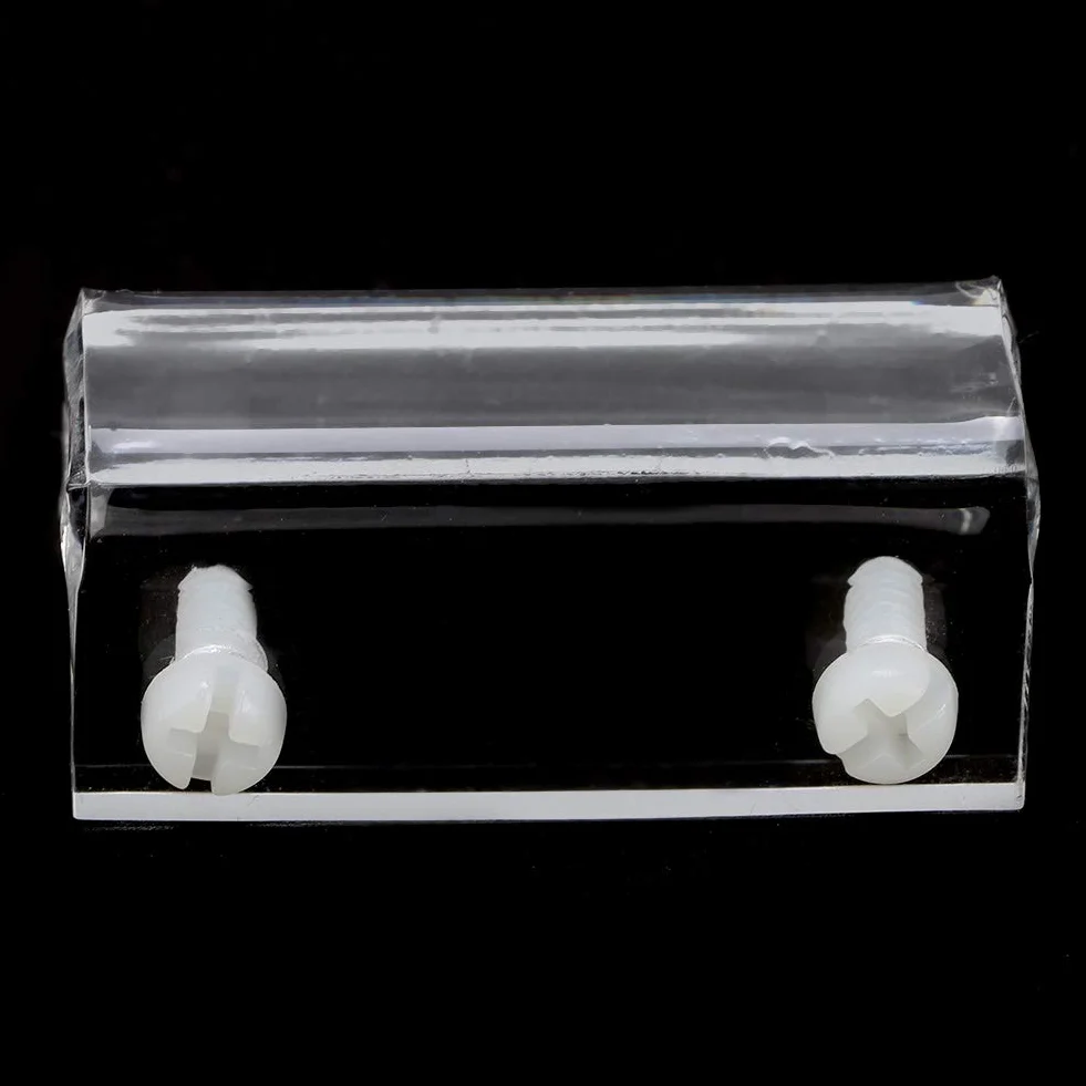 Copertura in vetro per acquario, 4 pezzi, clip per coperchio in vetro per acquari senza montatura, trasparente, supporto per supporto, adatto a vari dimensioni