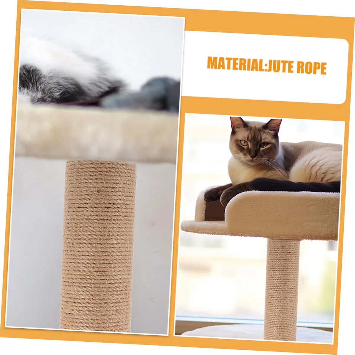 iplusmile Ricambio per Tiragraffi da Interno per Gatti 2 Pezzi Corda di Iuta, Design Verticale Salvaspazio per Piccoli Spazi Abitativi e attività di Gioco
