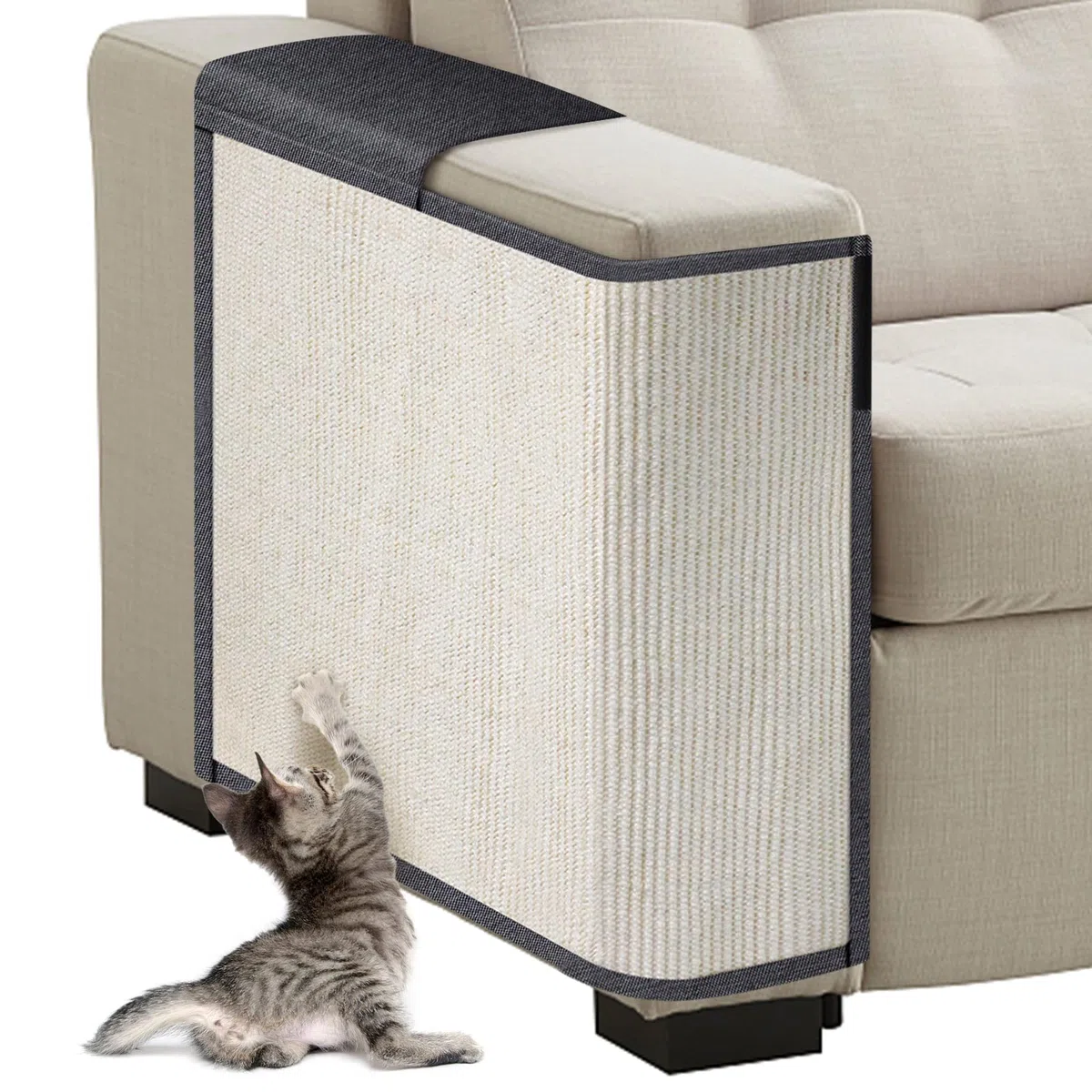 Protezione per divano gatto, naturale sisal gatto tappetino antigraffio per divano, tappeto per graffi e possibilità di graffiare per il divano, copertura per divano gatto, 50 * 70 cm