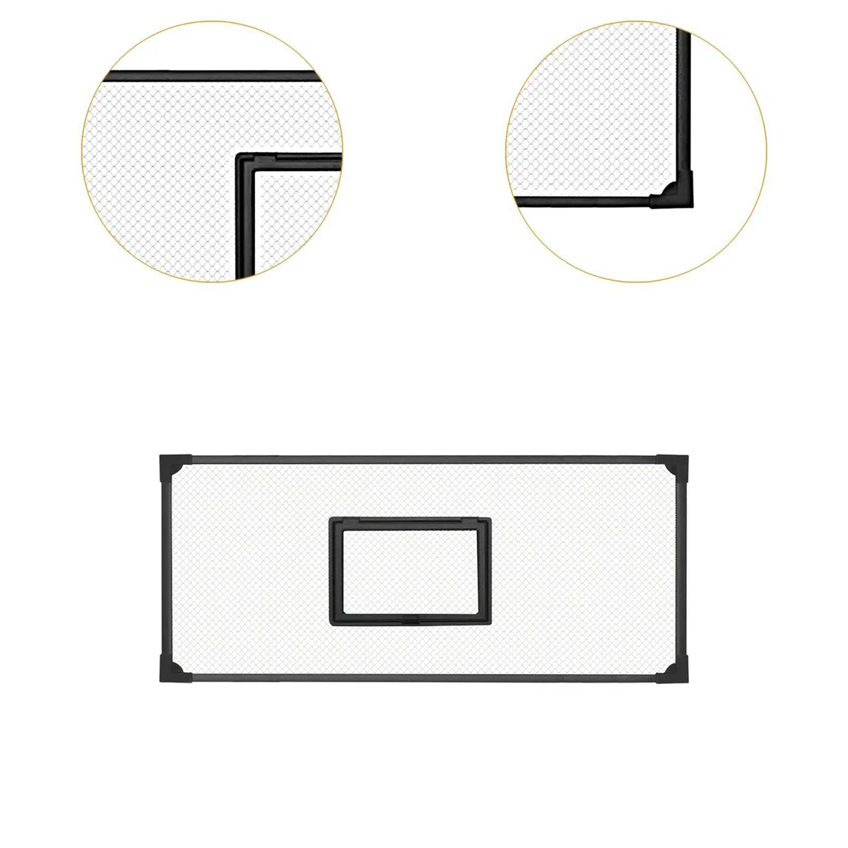 Baoblaze Copertura in Rete da 5 mm per Acquario, Multifunzionale, Resistente all'Usura, Professionale, Installazione Rapida, con Finestra di Alimentazione, 100x40 Cm