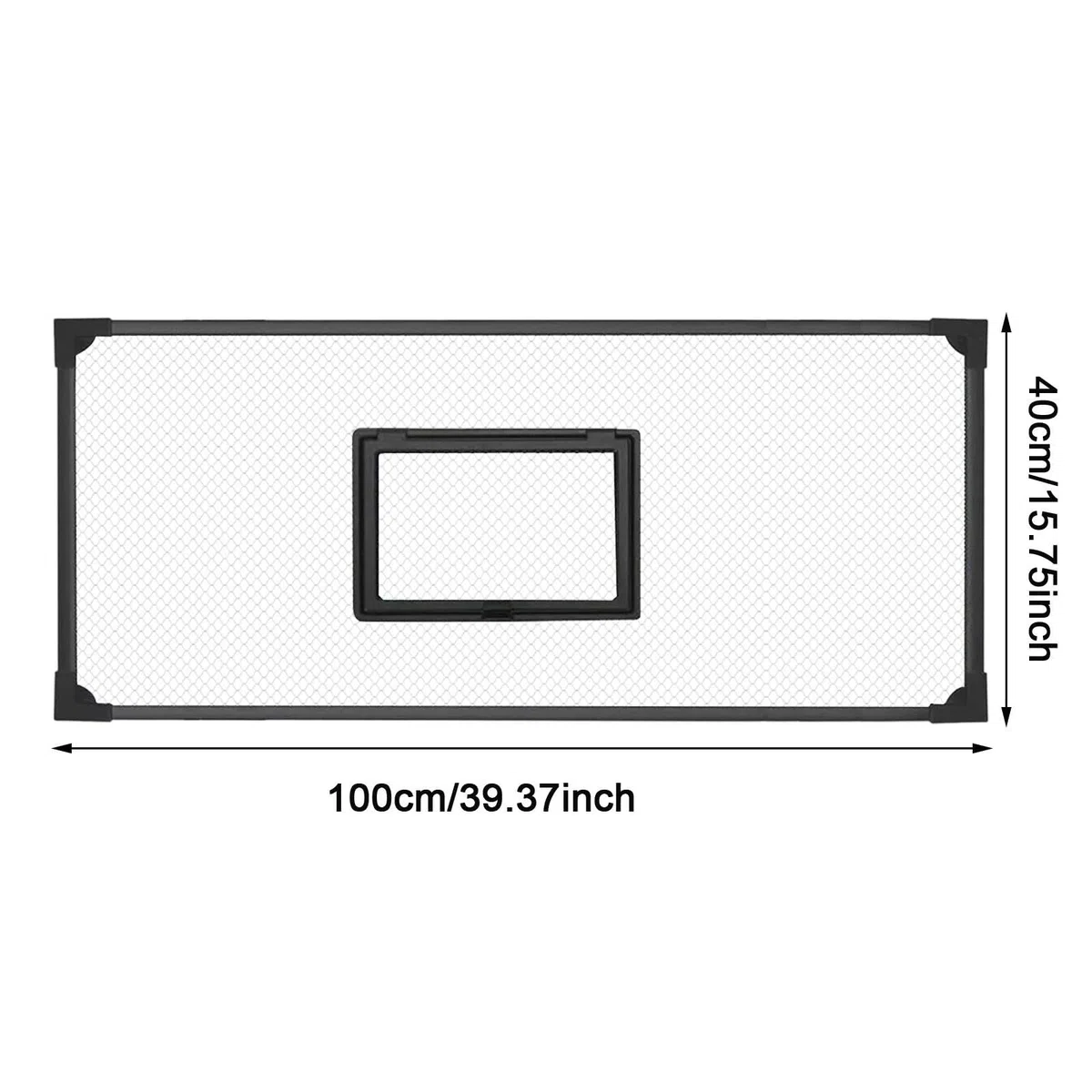 Baoblaze Copertura in Rete da 5 mm per Acquario, Multifunzionale, Resistente all'Usura, Professionale, Installazione Rapida, con Finestra di Alimentazione, 100x40 Cm