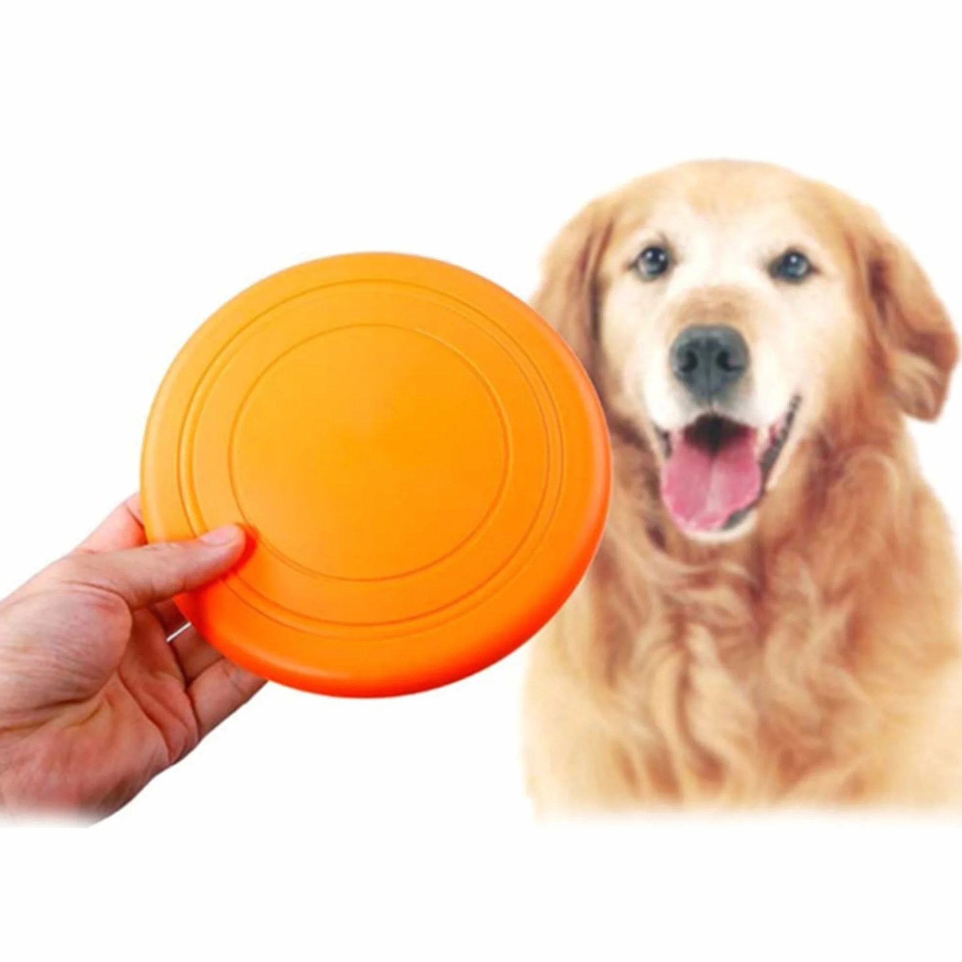 7 Pezzi Frisbee Giocattolo per Cani, Disco Volante di Gomma, Dog Flying Disc, Facile da Trasportare, per Addestramento e Cura dei Denti