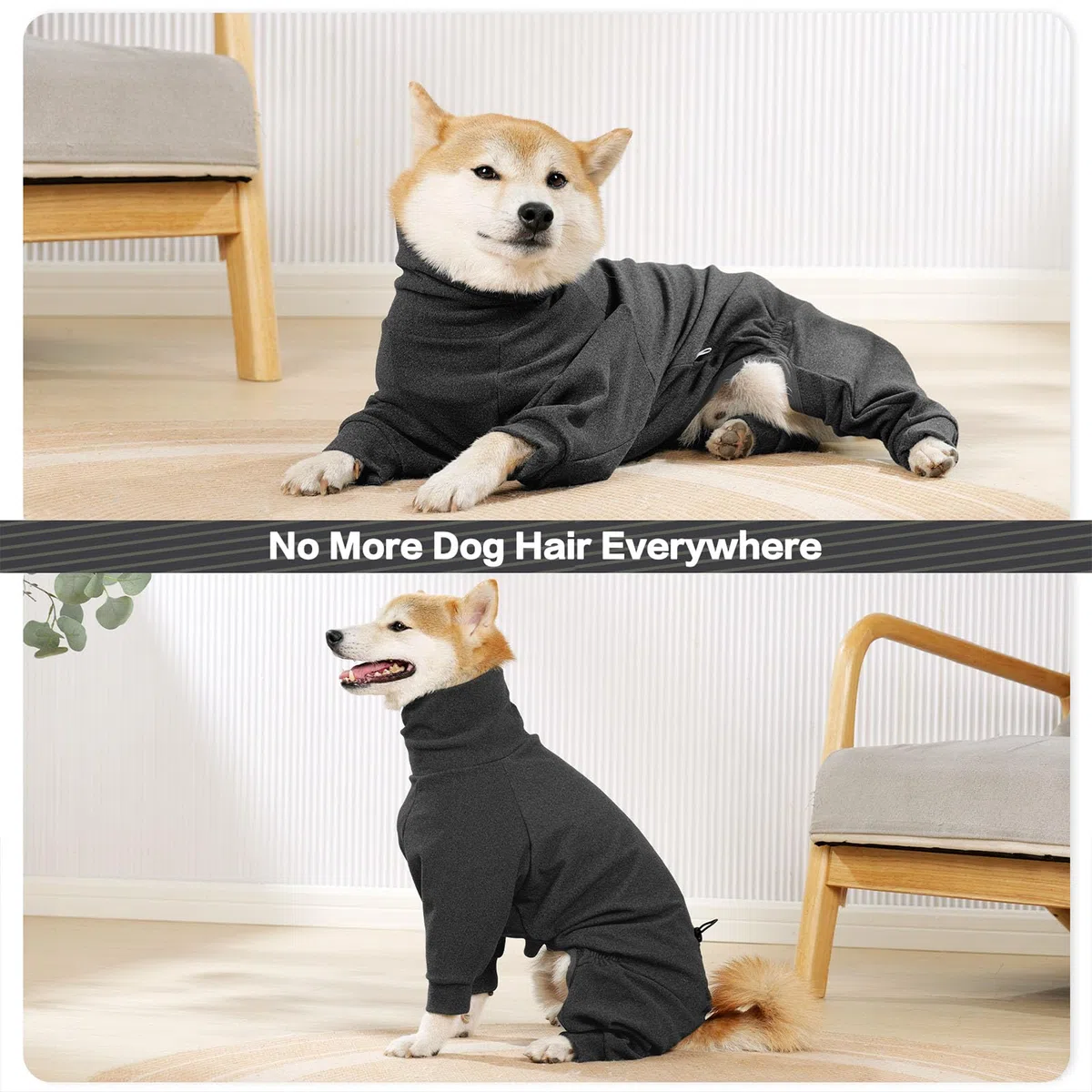 LIANZIMAU Maglione in Pile per Cani con Gambe Cappotto in Pile per Cani a Corpo Intero per l'Inverno Tuta Calda a Maniche Lunghe per Cani Body per Cani che Perdono Pelo Pigiama per Cani
