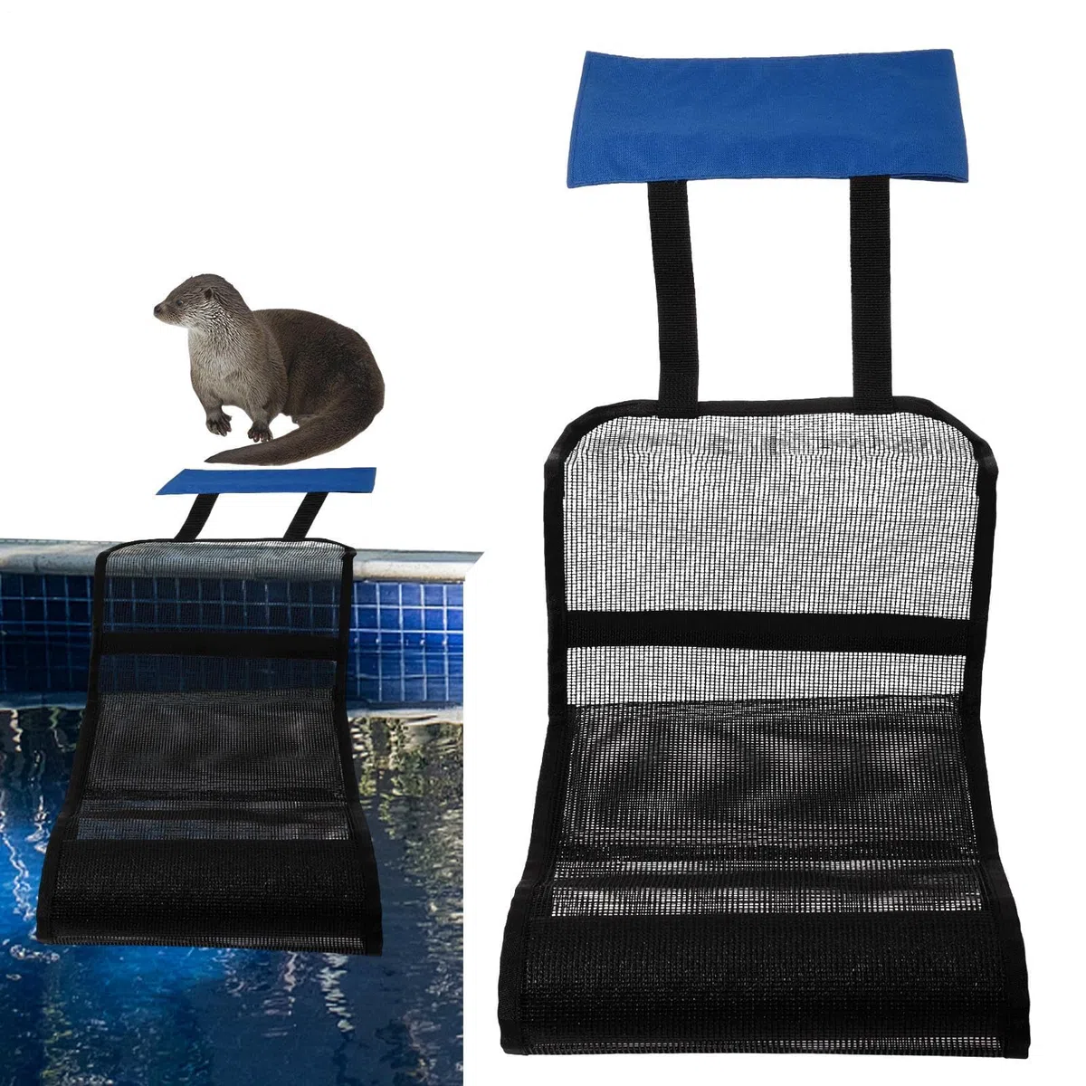 Rampa di fugas salva animali per piscina, rampa di fugas per animali da piscina, rampa di salvataggio pieghevole in tessuto Oxford per rane, accessories per piscina per salvare rane, rospi e uccelli