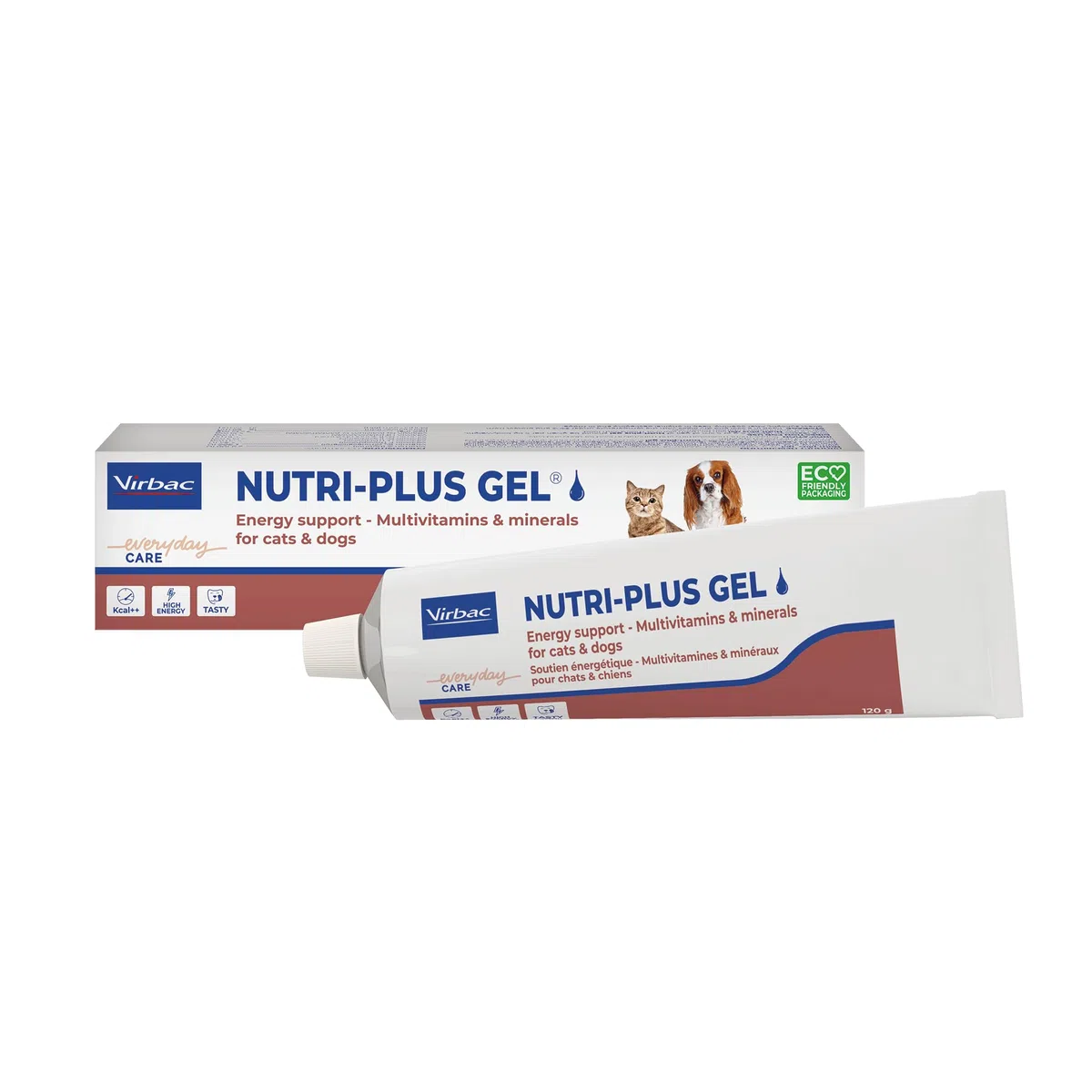 Virbac Nutri-Plus Gel | 120 g | Alimento dietetico complementare per cani e gatti | Fonte di energia concentrata