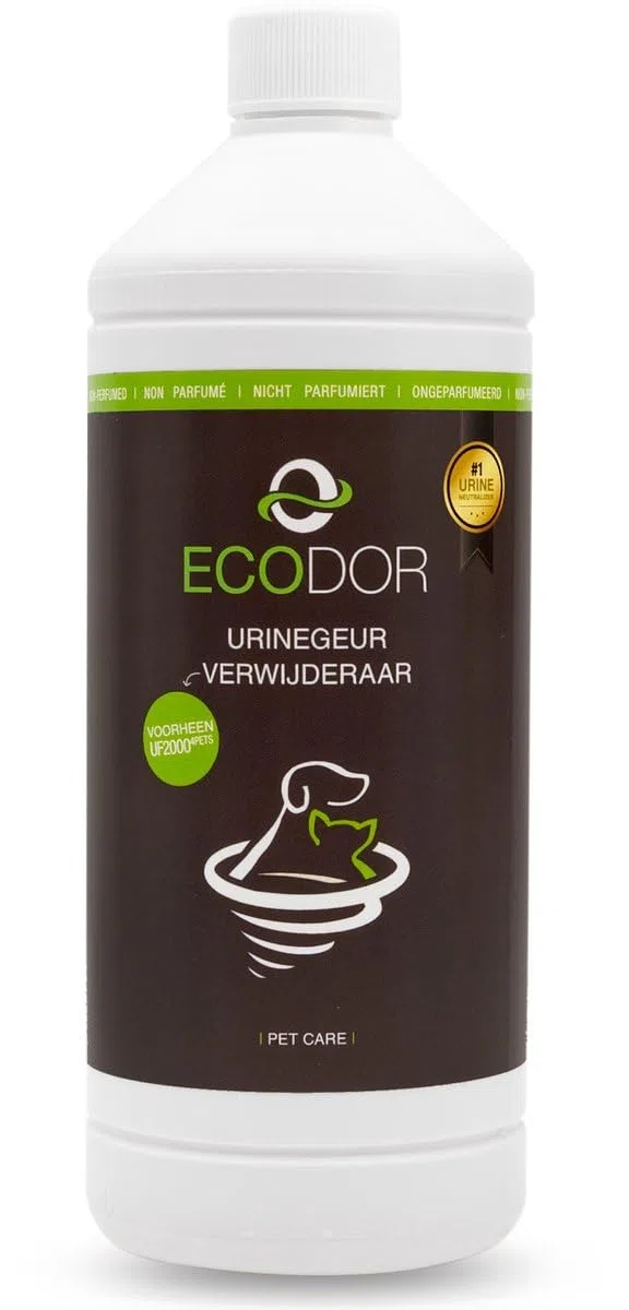 UF2000 4Pets Eliminatore di Odori di Urina 1000ml | Ricarica | Senza Profumo | Togliere Odore Urina | 100% Biologico | Detergente Enzimatico per Cani, Gatti e Piccoli Animali