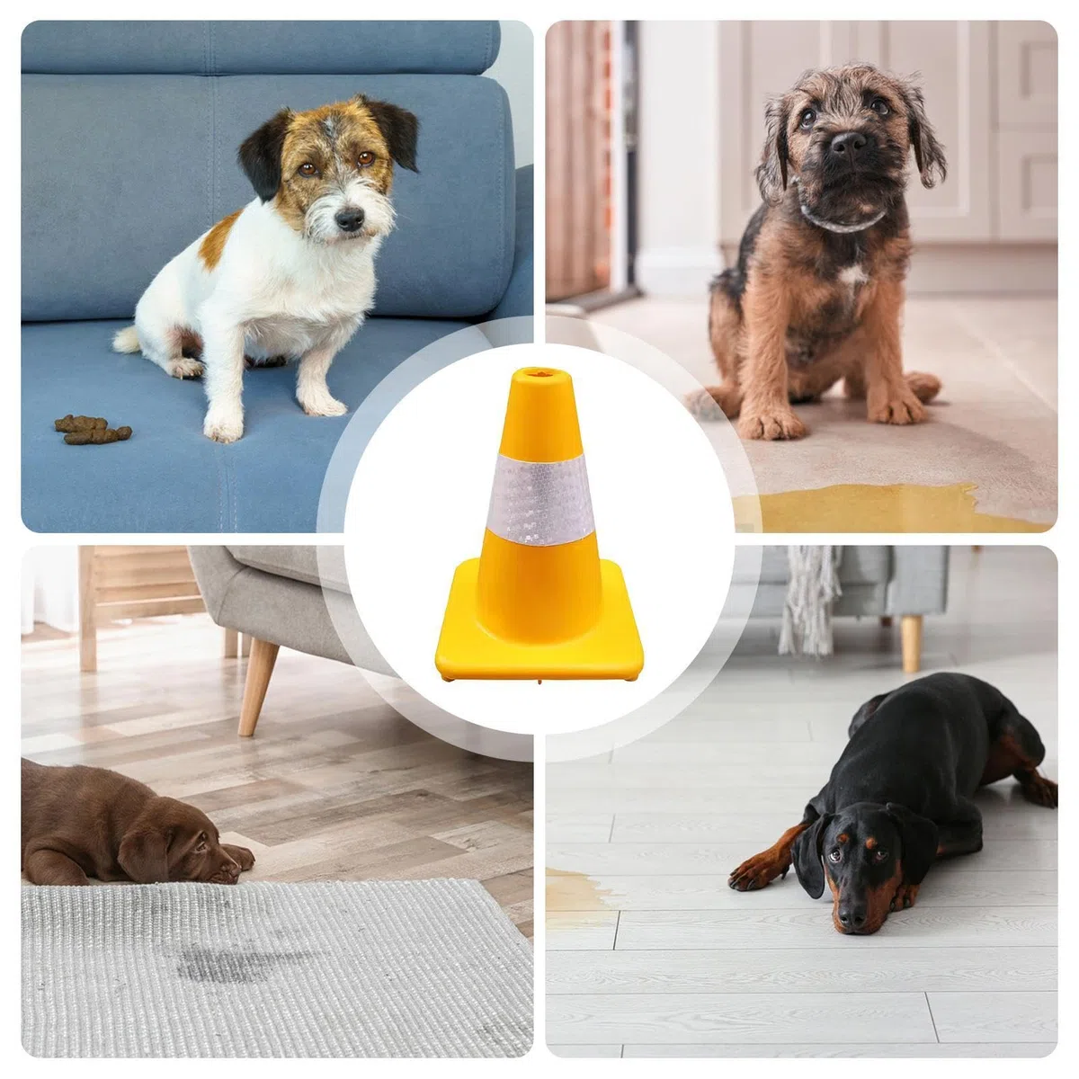 Generico WC per Cani Maschi, Ausilio di Addestramento All'Urina con Design A Pali Cilindrico, Dog Toilet Training, per Interno Esterno Appartamento Bagno Balcone Terrazza Giardino Prato