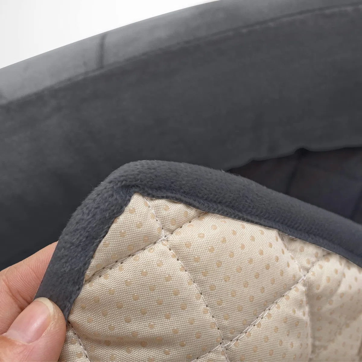 OKYUK Cuccia per cani – Cuscino per cani, lavabile a mano, per cani di grandi dimensioni, medie e piccole dimensioni (grigio scuro, 75 x 75 cm)