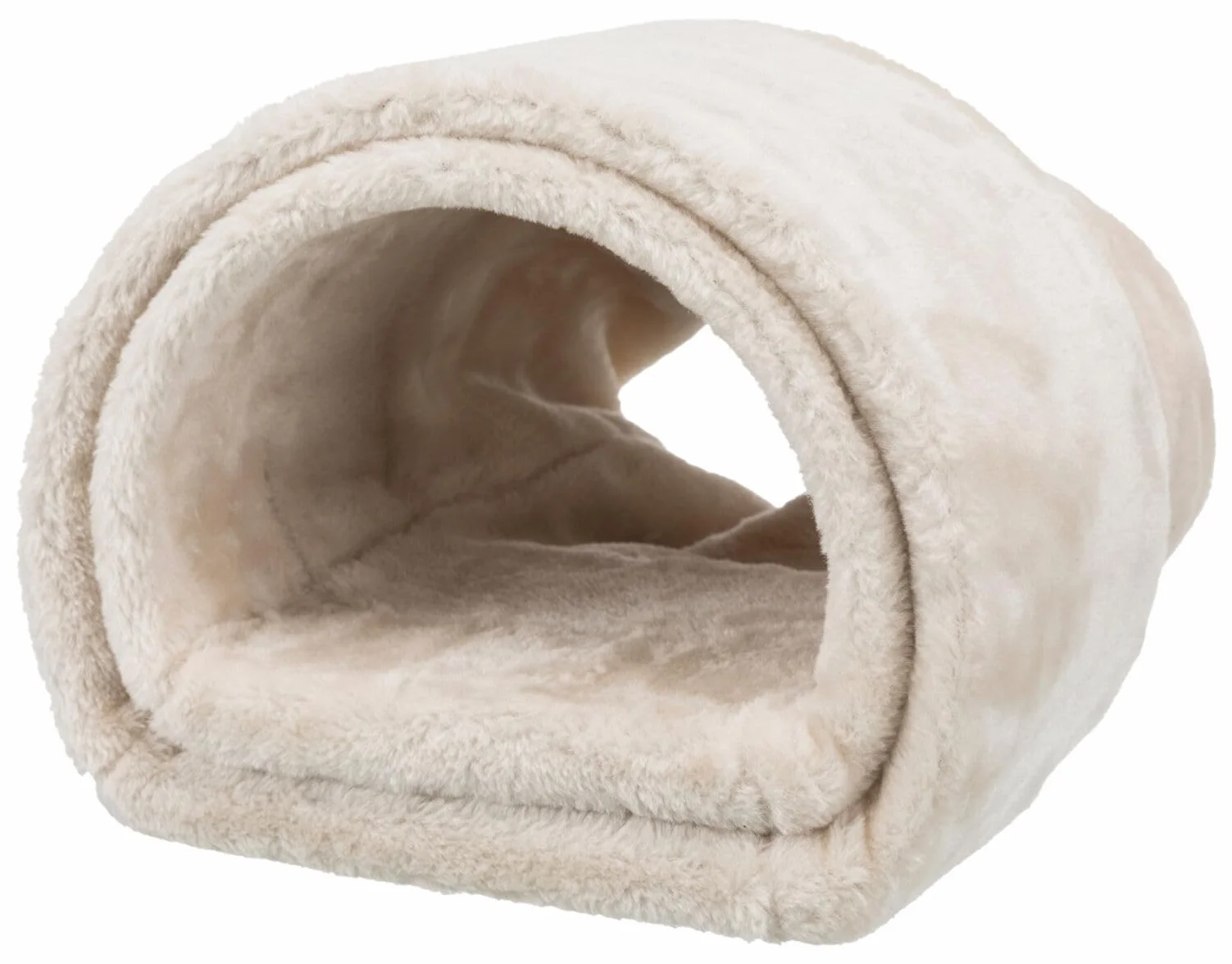 A.S. Création TRIXIE - Tunnel per Conigli/porcellini d'India, Peluche, 27 x 21 x 80 cm, Beige, 1385 g