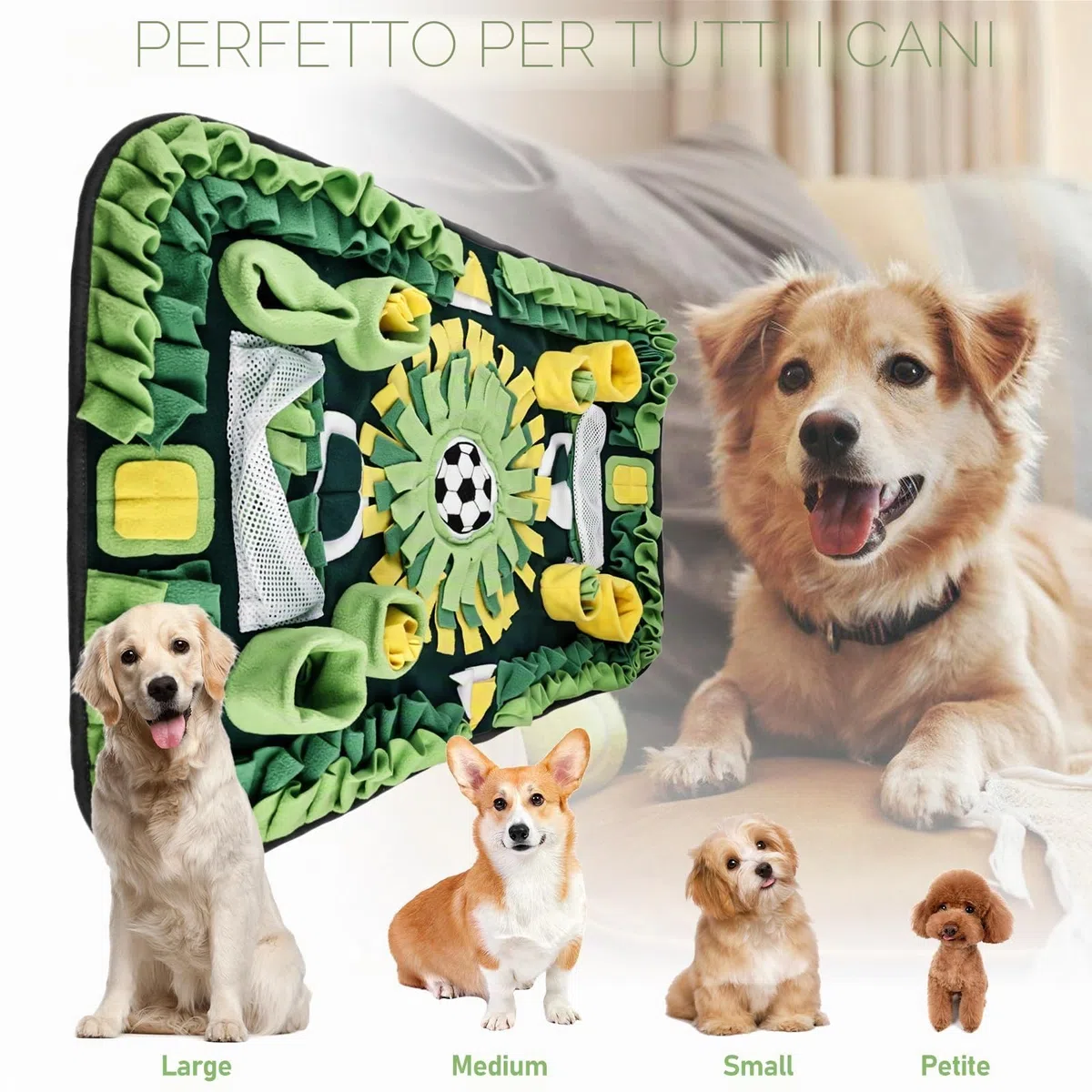 Molbory Tappeto da Fiuto per Cani di Grandi Dimensioni - Giocattolo Intelligente, Coperta Antiscivolo per Cani e Gatti, 73 x 50 cm