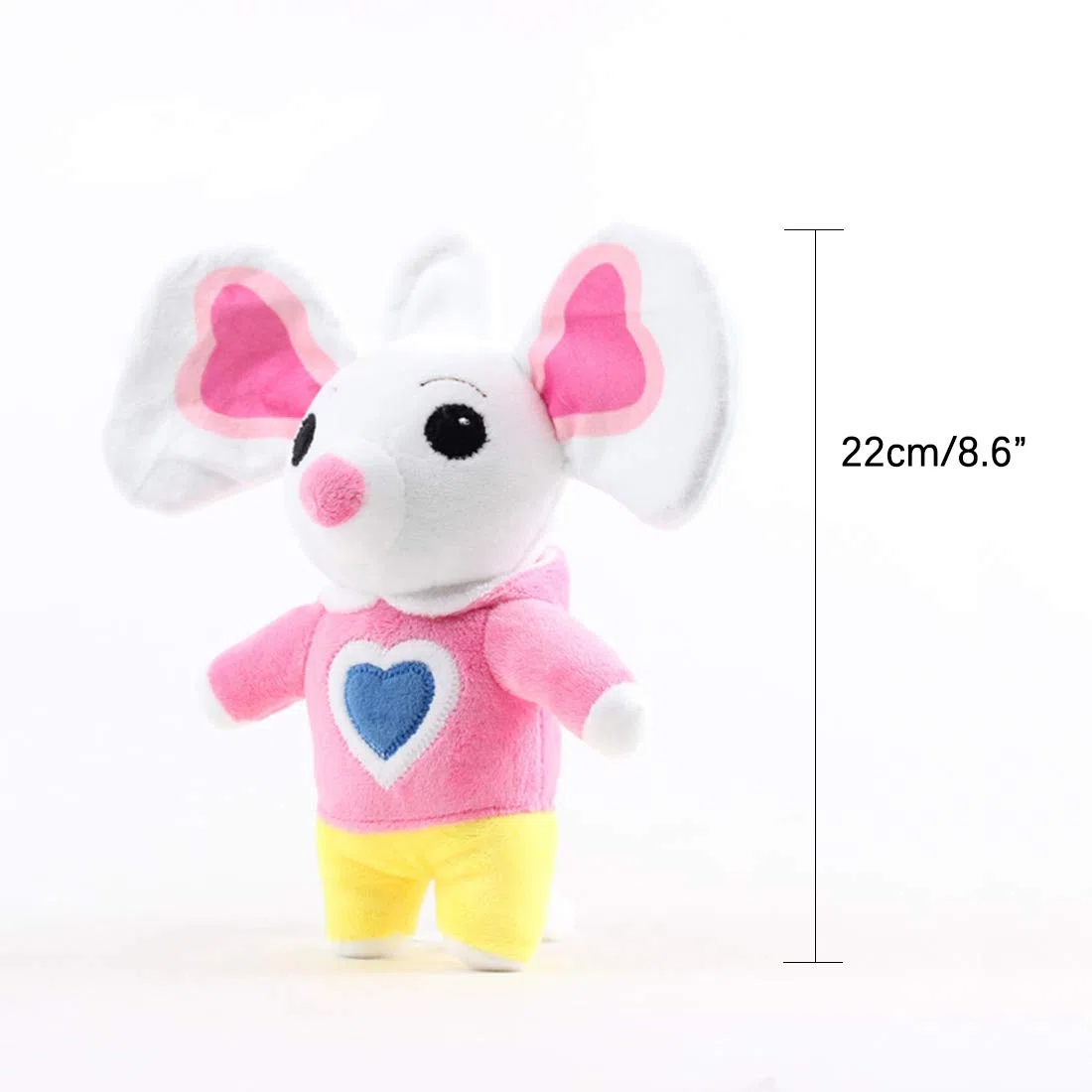 Peluche a forma di cane e topo, peluche per bambini (cane e topo)