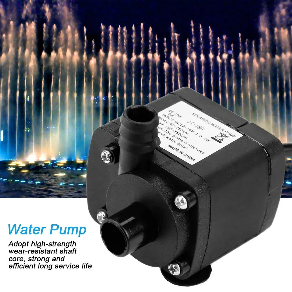 Pompa acqua senza spazzole 24 V DC, mini pompa di circolazione dell'acqua a basso rumore 350L/H per scaldabagno solare, acquario, fontane, ecc