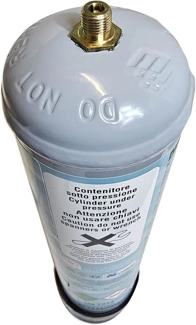 Bombola CO2 monouso 600gr. per acquari con attacco M10x1
