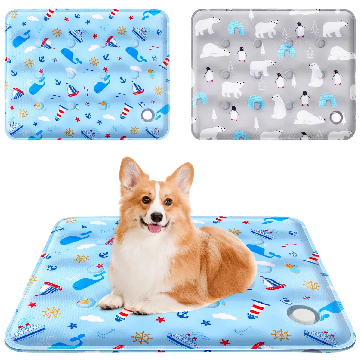 flintronic Tappetino refrigerante per animali, Tappetino Refrigerante Cani Gatti Iniezione D'acqua, 40 x 50cm Materassino per Animali, Rinfrescante, per Animali di Piccola, Media e Grande Taglia