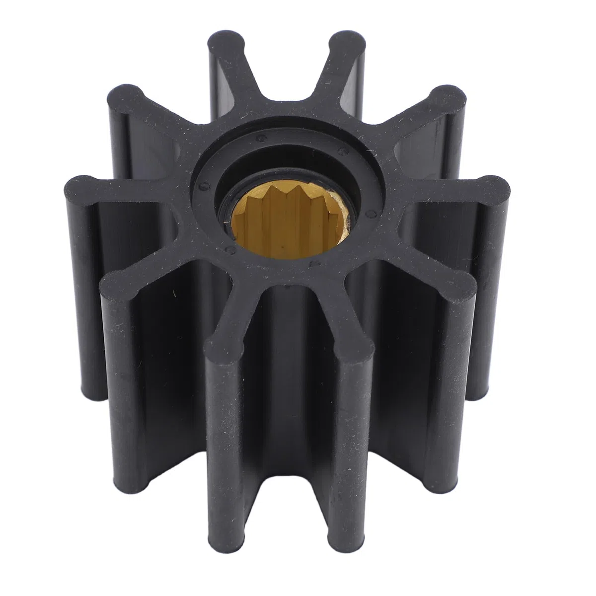 Cocoarm Girante della Pompa dell'acqua Girante della Pompa dell'acqua del Motore Fuoribordo in Gomma e Metallo 10 Pale 12 Denti con Guarnizione 65 Mm X 50 Mm per Ricostruzione del Motore della