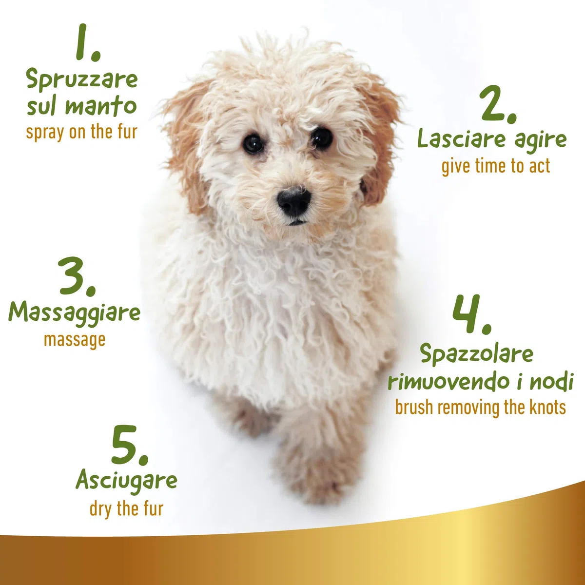Shampoo a Secco Naturale per Cani - Lavaggio Senza Bisogno di Acqua o Risciacquo - Ingredienti di Origine Vegetale - per Tutti i Tipi di Pelo, Linea 101 (500ml)