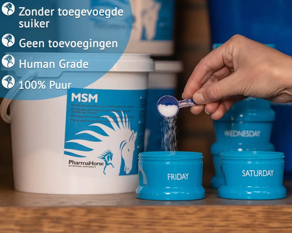 PharmaHorse MSM | qualità per Uso Umano | 100% Senza zuccheri aggiunti | Alto dosaggio | 100% Privo di doping | 1000 Grammi