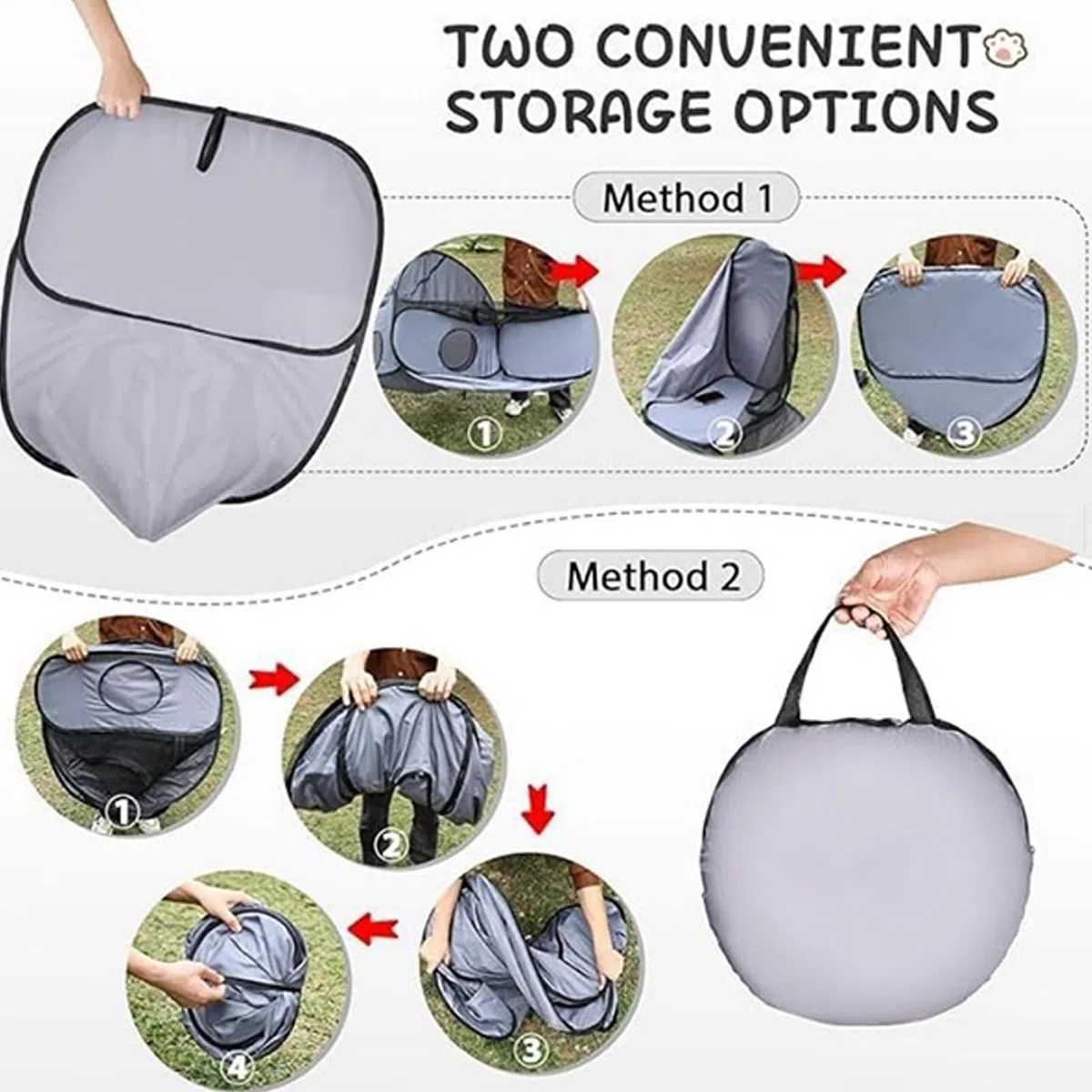 Beccuccio per gatti per esterni, con tenda da gioco, pieghevole, con giocattolo interattivo e superficie di movimento, per cuccioli di gatti, cani e piccoli animali, per interni ed esterni, viaggio