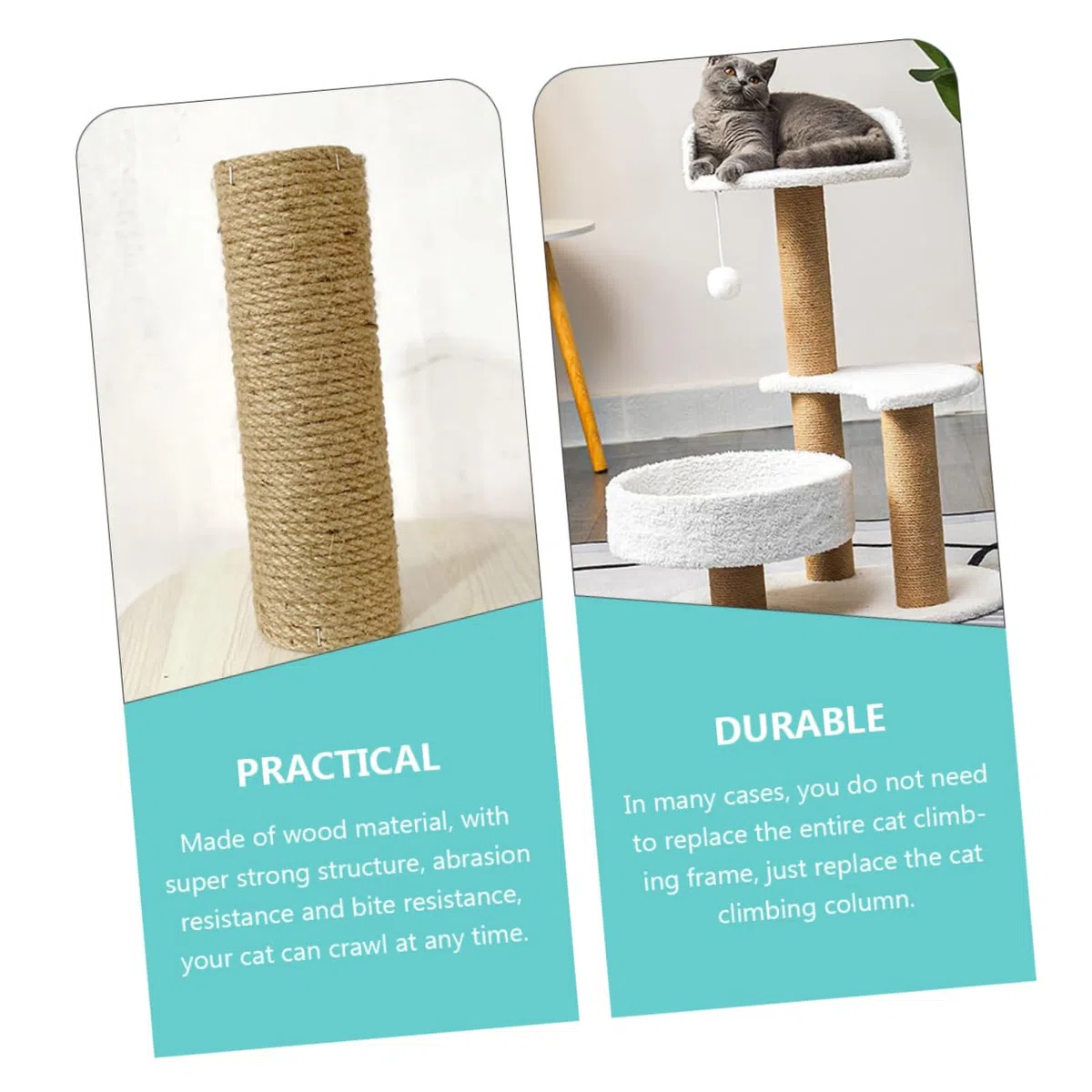 Tiragraffi Arrampicata per Materiale Ricambio Sintetico in e r Gatti Albero per Resistente All'abrasione e Superficie Liscia da Gioco Indoor