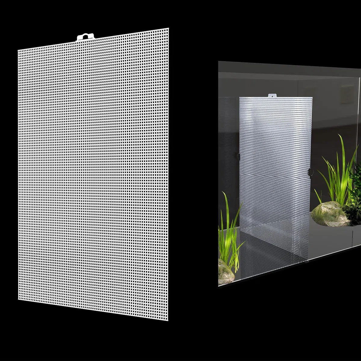 2 Pezzi Divisori per Acquario in Plastica Trasparente 26x33,5 cm Griglia Divisoria per Acquario