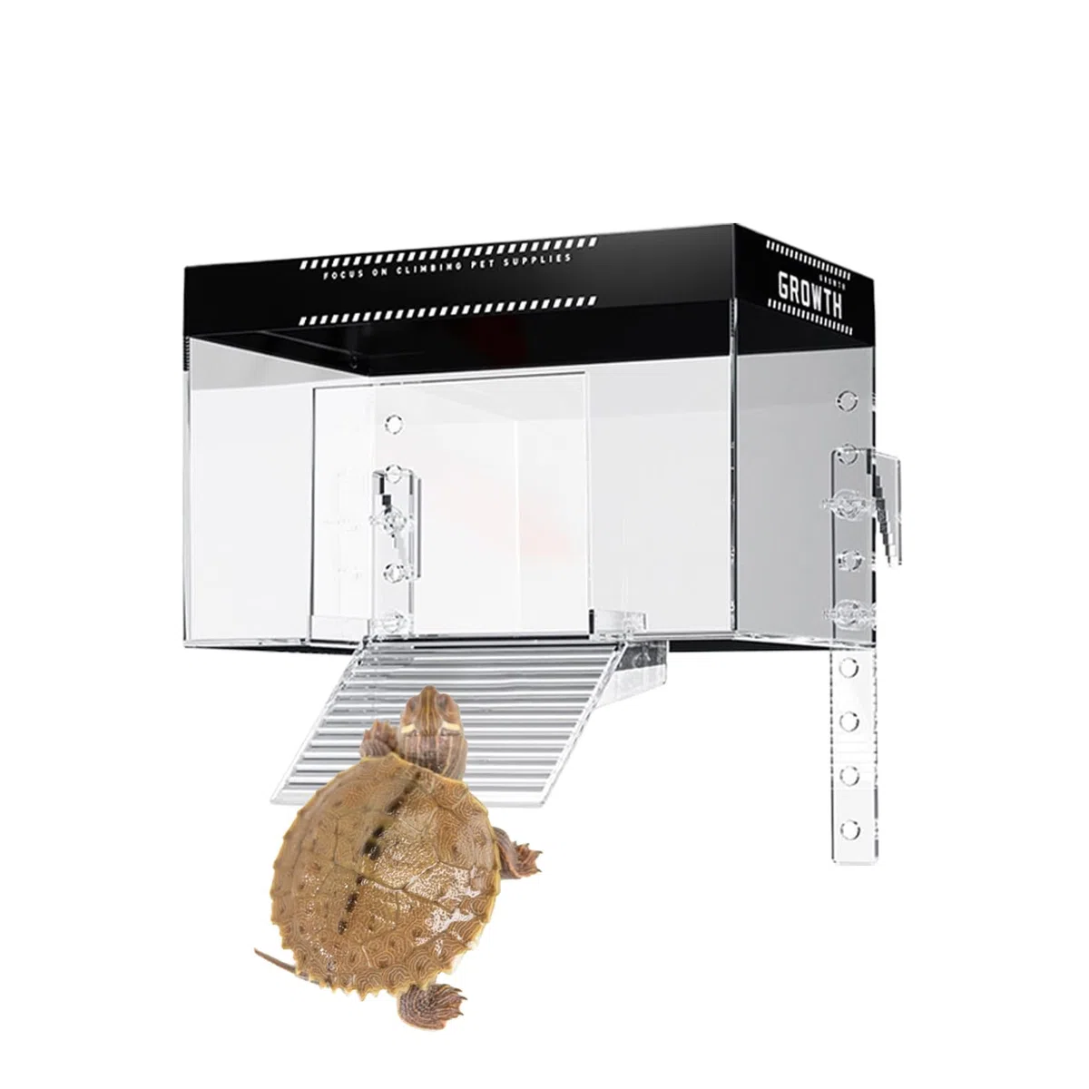 Dock Crogiolarsi Di Tartaruga - Serbatoio Della Tartaruga PET Basking Con Coperchio, Topper Habitat Anti -slip Di Osservazione Animale | Turtle Basking Tank Topper, Gabbia Di Recinzione Di Terrapina