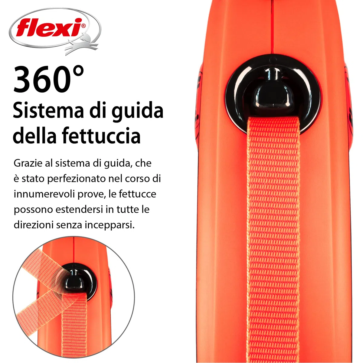 Guinzaglio Flexi Xtreme M, 5 m, cinghia, fino a 35 kg