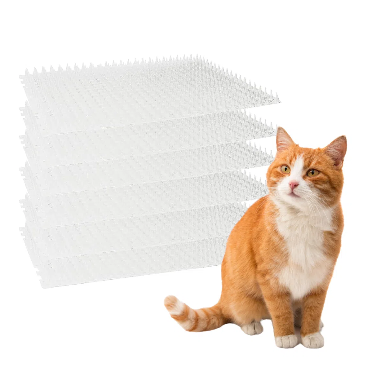 Homarden Tappetino deterrente per Gatti da Esterno:Tappetino deterrente per Animali Domestici per Cani e Gatti-Dispositivi per tappetini per addestramento deterrente per interni/esterni-16x13,6 Pezzi