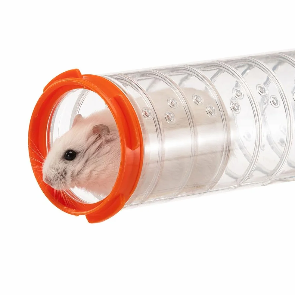 Ferplast Set Tubi Criceto, Accessorio Gabbia per Criceti, Totale 4 pezzi, include Modulo Abitativo, Tunnel Criceto Trasparenti con Fori di Aerazione, Curve e Raccordi, KIT LAB, Giochi per Criceti