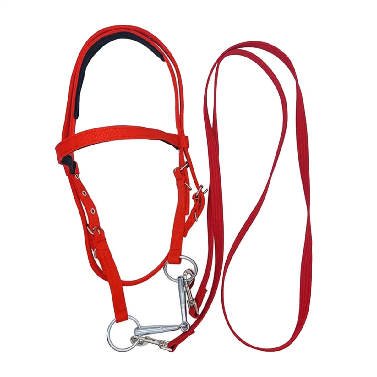La testa di cavallo, briglia di cavallo da tiro | Banda per cavalcate a cavallo foderato morbido - di banda al naso equina regolabile per cavalcate, redini equestri.