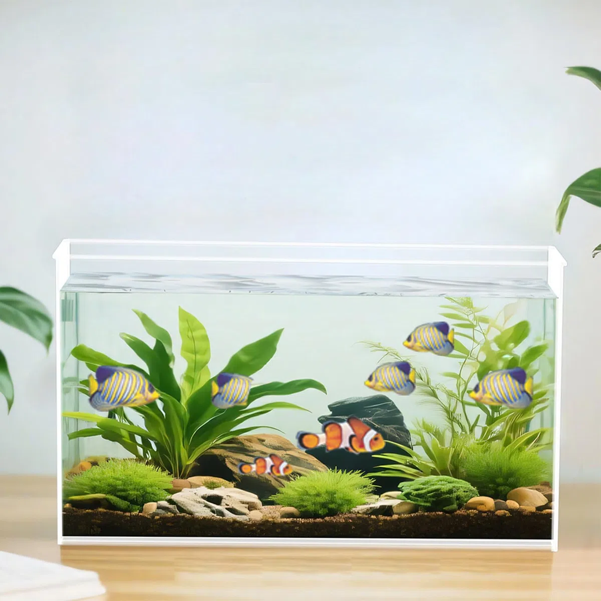 Acquario Senza Cornice - Vasca Per Pesci In Vetro Extra Trasparente, Mini Habitat Per Granchi, Terrario Da Tavolo Per Amanti Della Natura, Spazio Temporaneo Per Animali Domestici | Picco