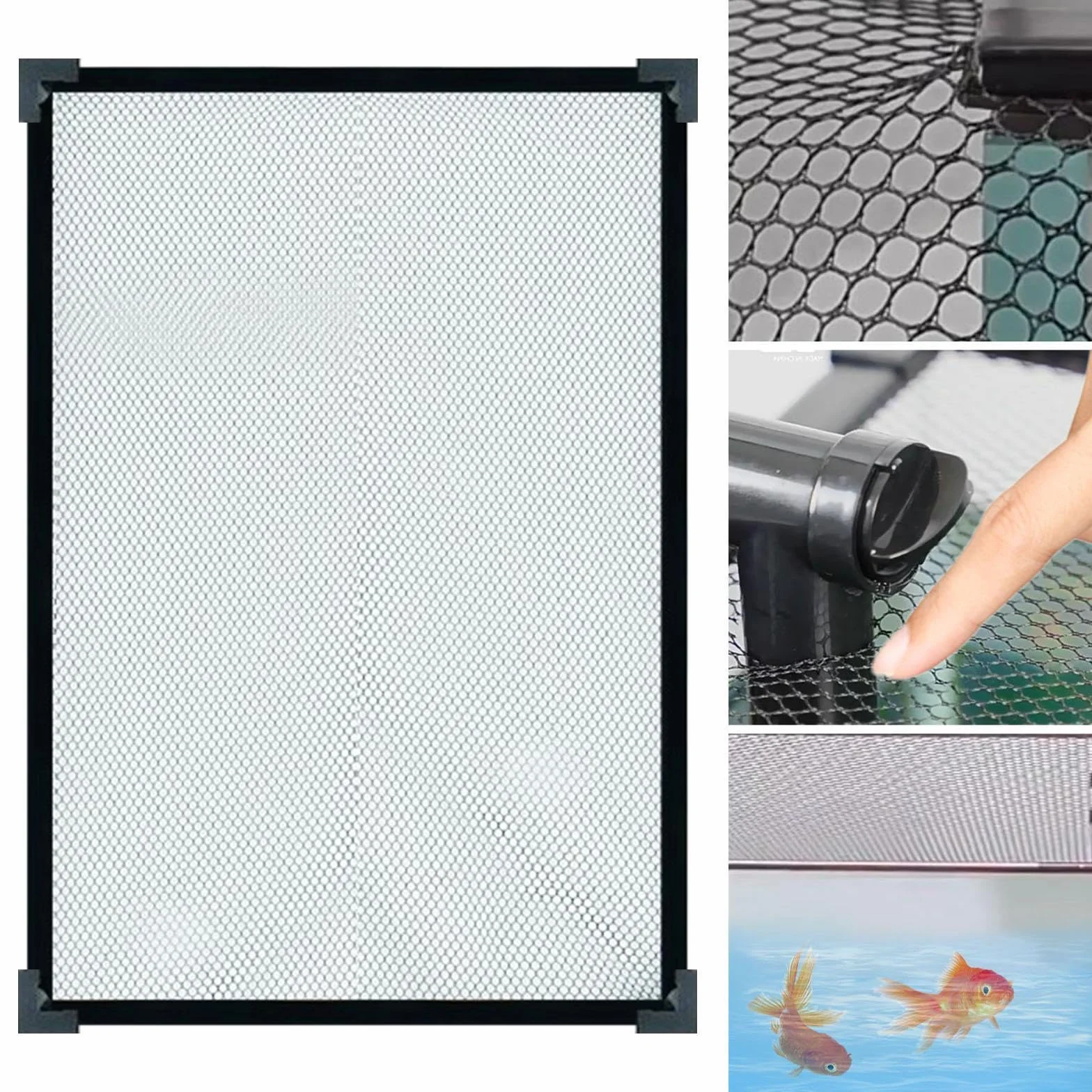 KESOTO Protezione Fai da Te per Acquario, Rete di Sicurezza Innovativa, 100x40 cm