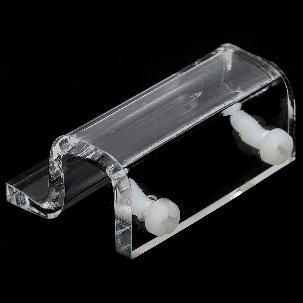 Copertura in vetro per acquario, 4 pezzi, clip per coperchio in vetro per acquari senza montatura, trasparente, supporto per supporto, adatto a vari dimensioni