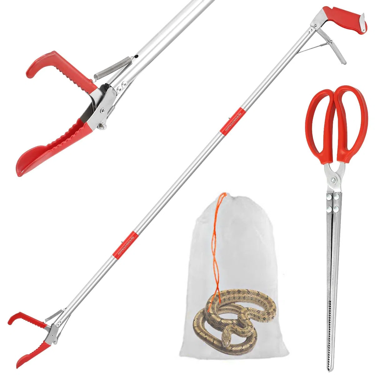 Set di pinze a serpente multifunzione da 127 cm, con bocca larga, pinza a serpente in acciaio inox con manico antiscivolo