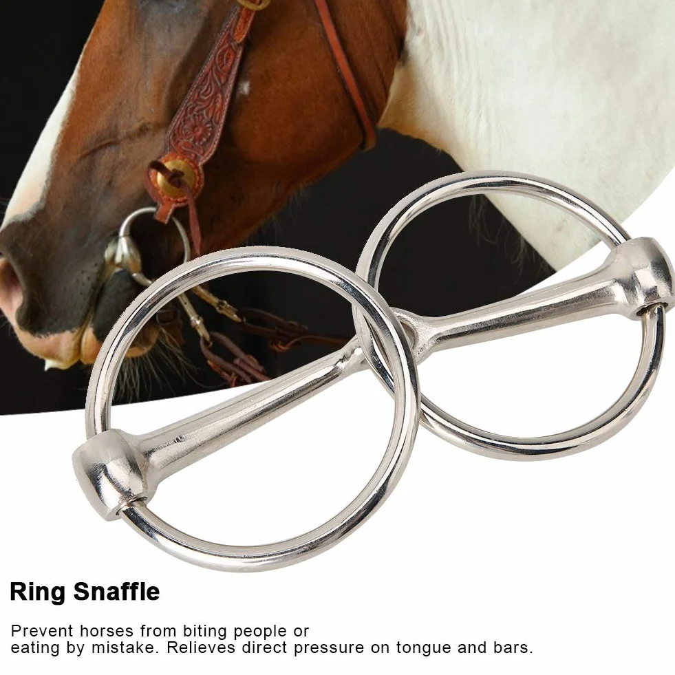 Filetto, Filetto in Ferro O Ring Filetto a Bocca Snodata Cava Filetto per Cavallo Filetto per Cavalli Filetto Medio per Equitazione per Forniture Equestri