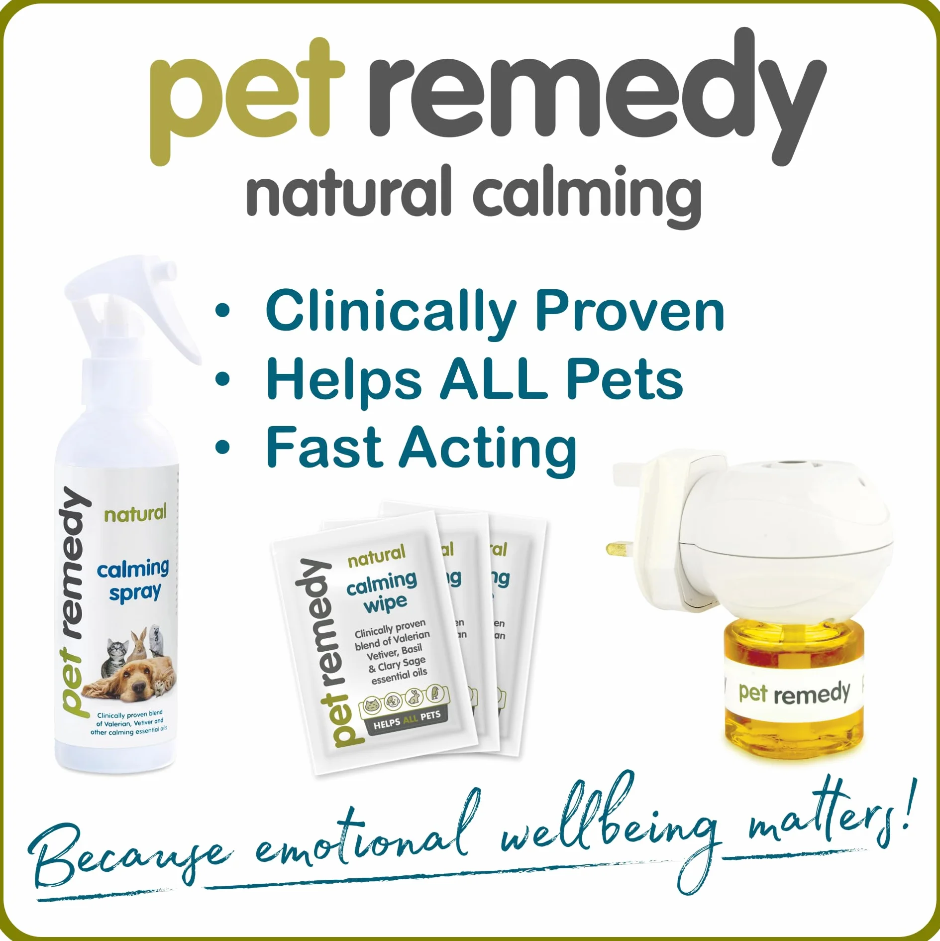 Pet Remedy Ricarica calmante naturale per spray e atomizzatore a batteria, 300 ml