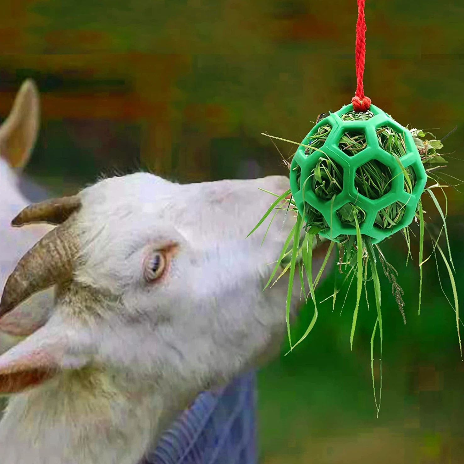 Palla per Cavalli in Paddock,Forreen 3 Pezzi Palline per Cavalli Multiuso Riutilizzabile Durevole Gomma Appendere Mangiatoia per Fieno per Pecore Capre Alleviare lo Stress