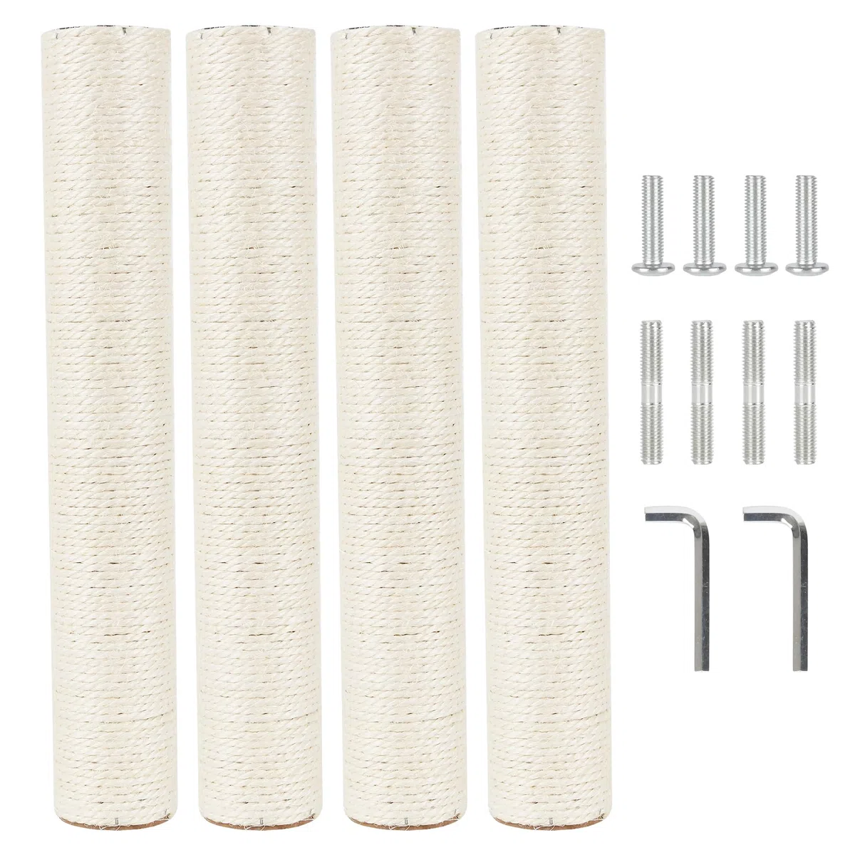 4 pali di ricambio per tiragraffi M8 M10 (M10 x 4 pezzi, 45 cm)