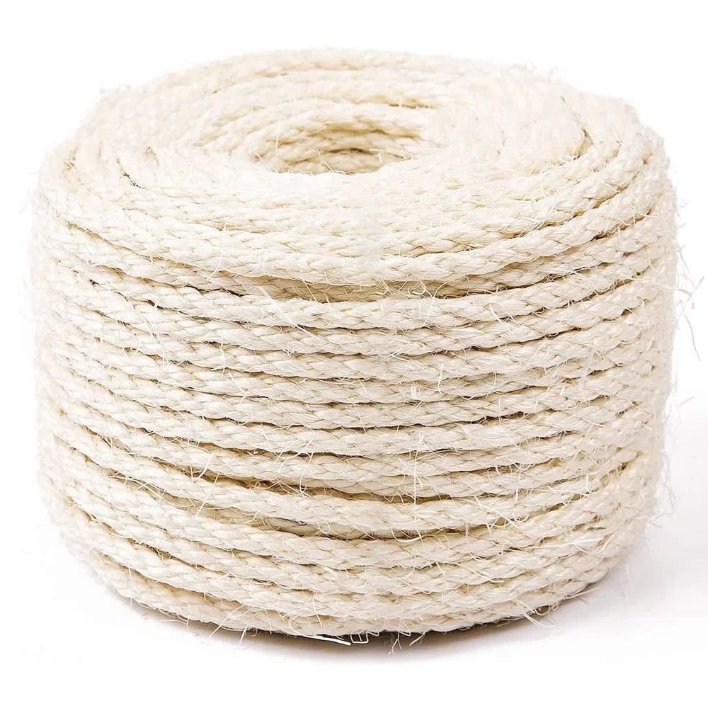 Tiragraffi per gatti in corda di sisal, 6 mm di diametro, corda in sisal naturale, per sostituzione o recupero, per fai da te, colore beige (SR01-Beige20M)