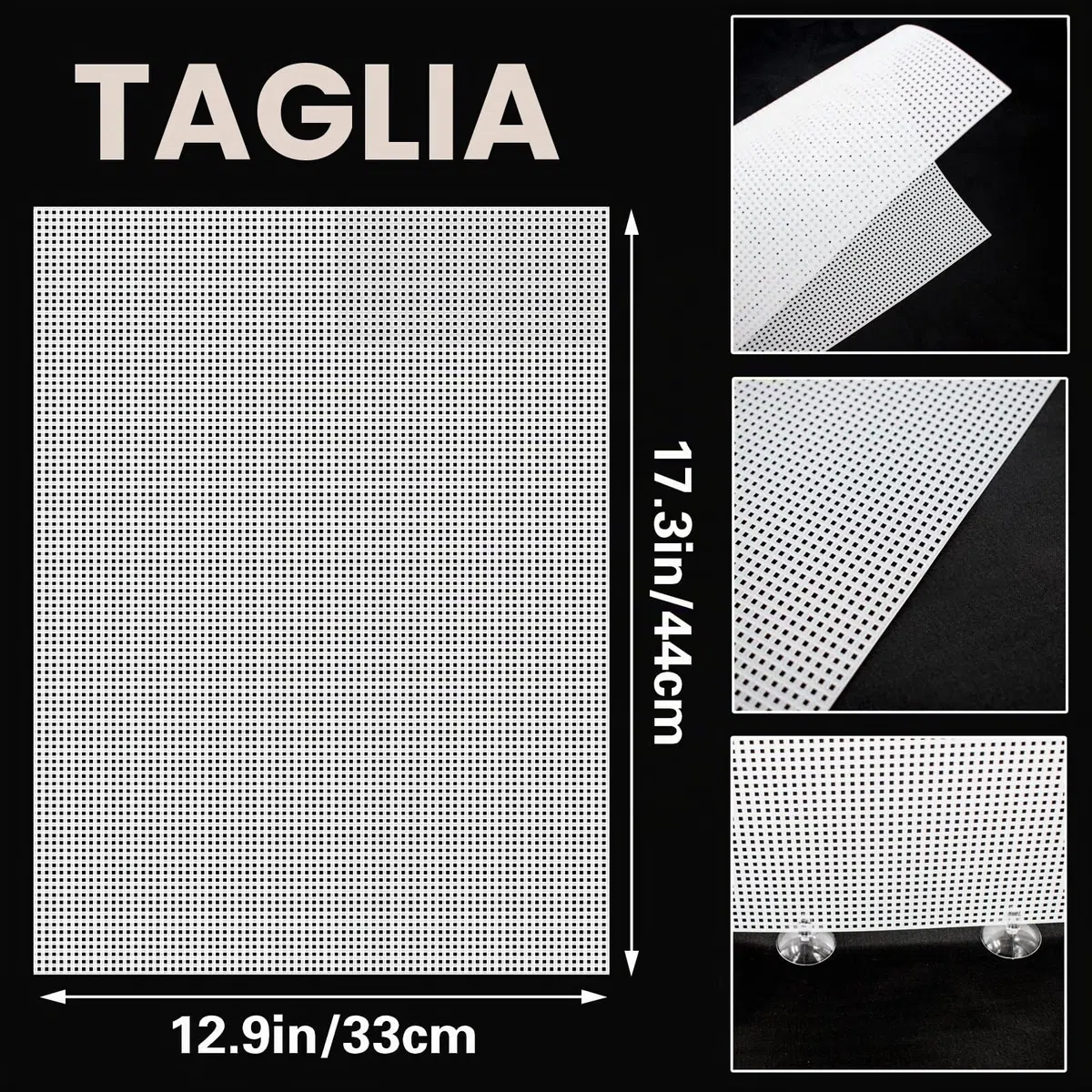 Cuyacili 2 Pezzi Divisori per Acquario Griglia Divisore di Plastica Trasparente con Ventose e Accessori Bianco 33x44 cm