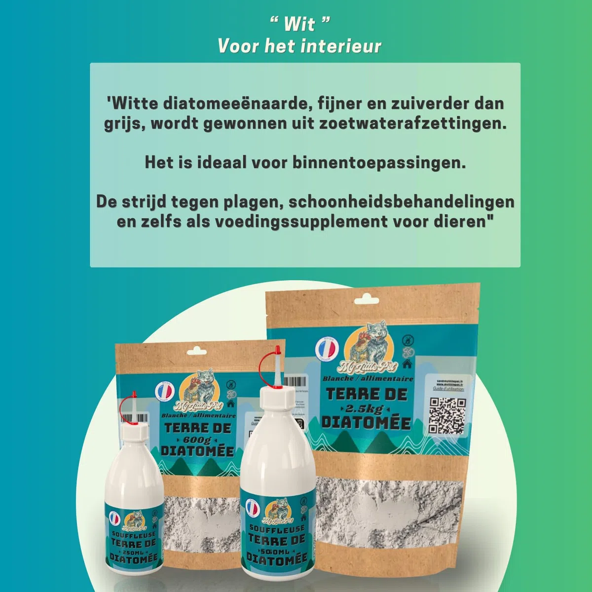 100% Terra diatomea alimentare bianca | Diatomea in polvere per cimice e scarafaggi (600g rinfuso) - Doypack Grigio