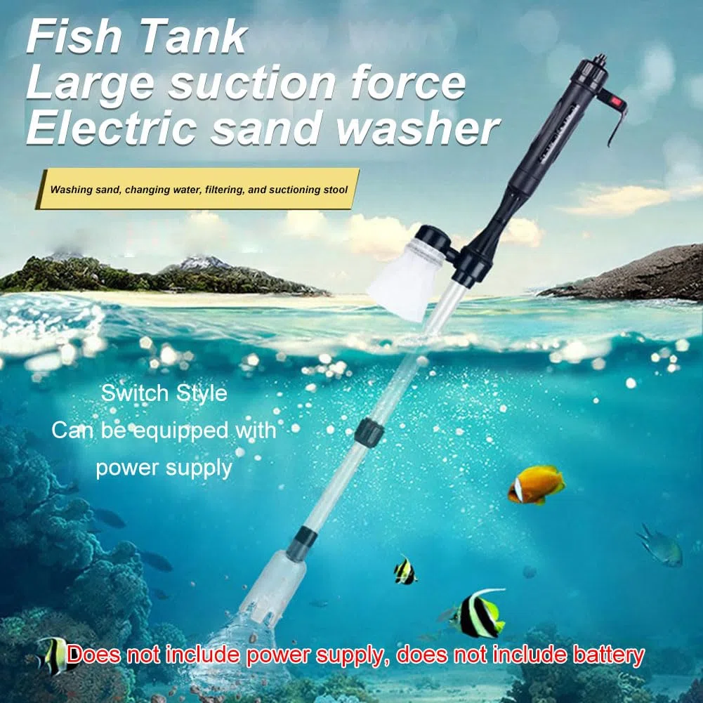 Pulizia Acquario Multifunzionale, Pulitore Automatico per Ghiaia per Acquario, Pulitore Elettrico per Fish Tank, Cambio d'Acqua per Acquario, per Cambiare Rapidamente Acqua, Lavaggio Sabbia