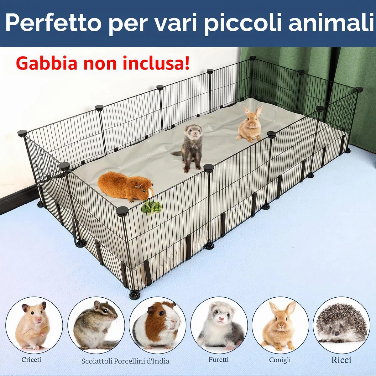 Impermeabile Oxford tessuto Habitat per Guinea Pig Pet Cage(gabbia non inclusa),Guinea Pig lettiera gabbie Liner per fai da te gabbia per animali di piccole dimensioni,Lavabile PIPI Pads XL
