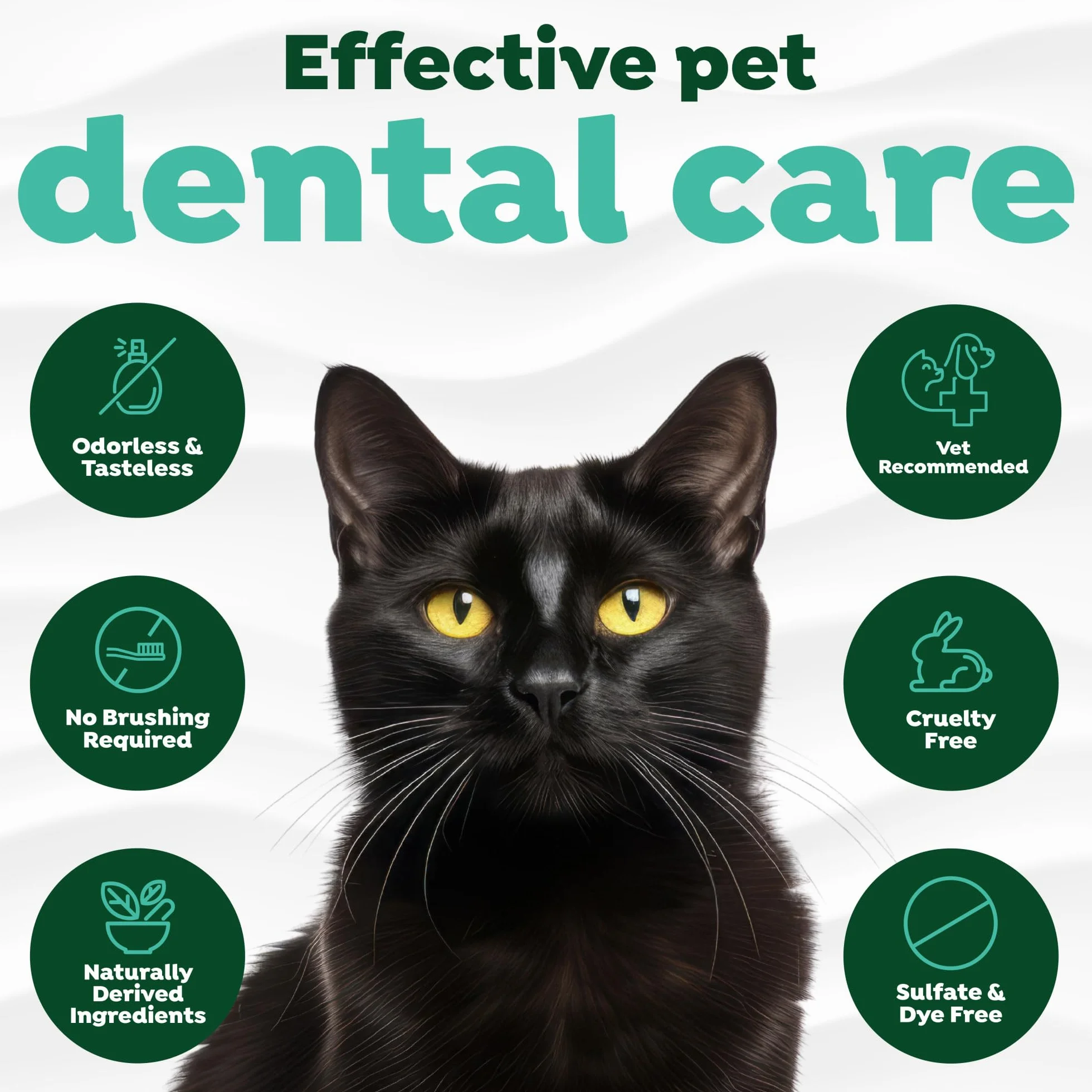 TropiClean Cat Breath Freshener - Additivo per l'Acqua per la Cura Orale per Gatti I Senza Spazzolare I Combatte Placca e Tartaro di Animali Domestici - 473 ml