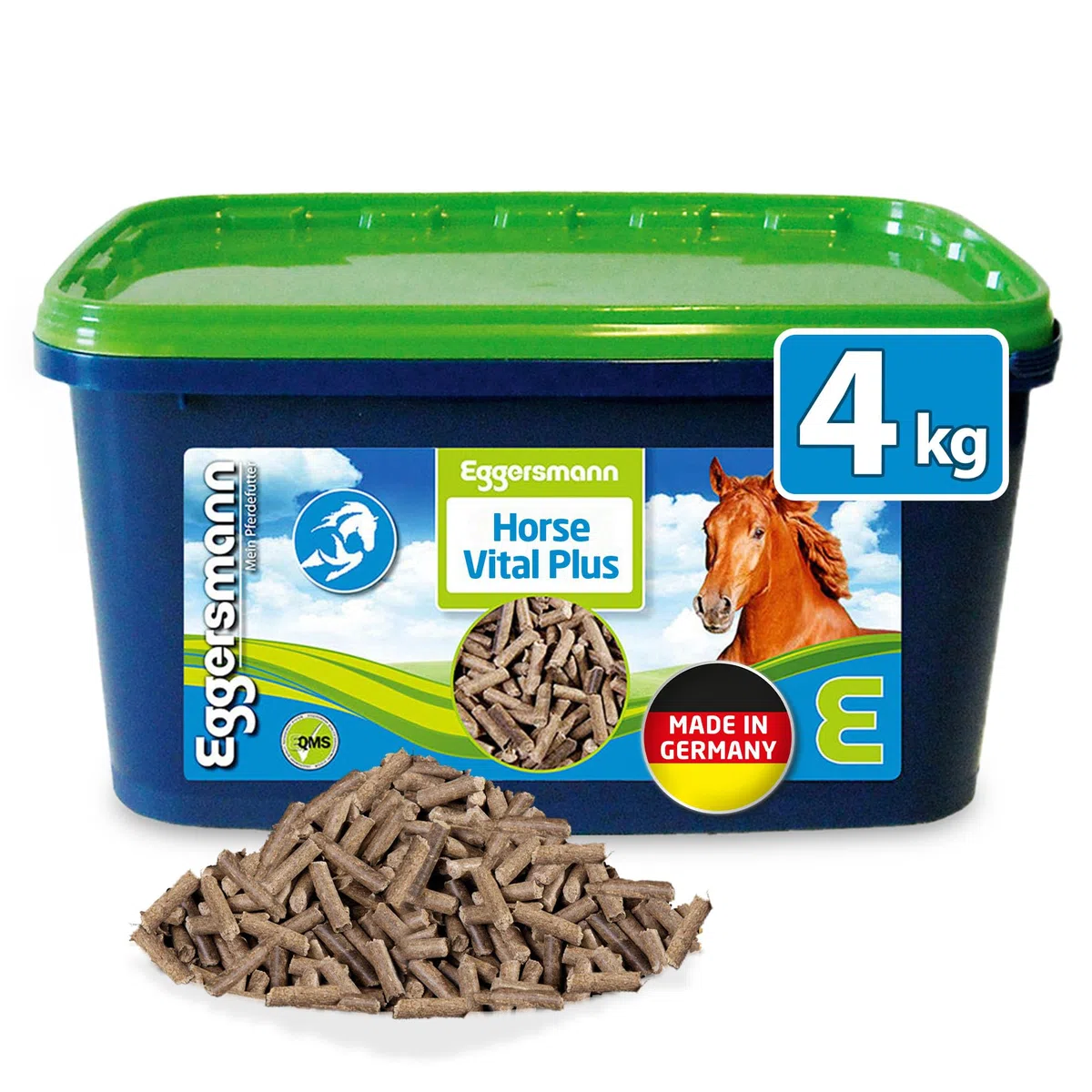 Eggersmann Mein Pferdefutter Horse Vital Plus 4 kg - Mangime Minerale per Cavalli di Tutti i Tipi - Mangime per Cavalli Ricco di vitamine per Una Fornitura ottimale a Tutto Tondo - per completare Il