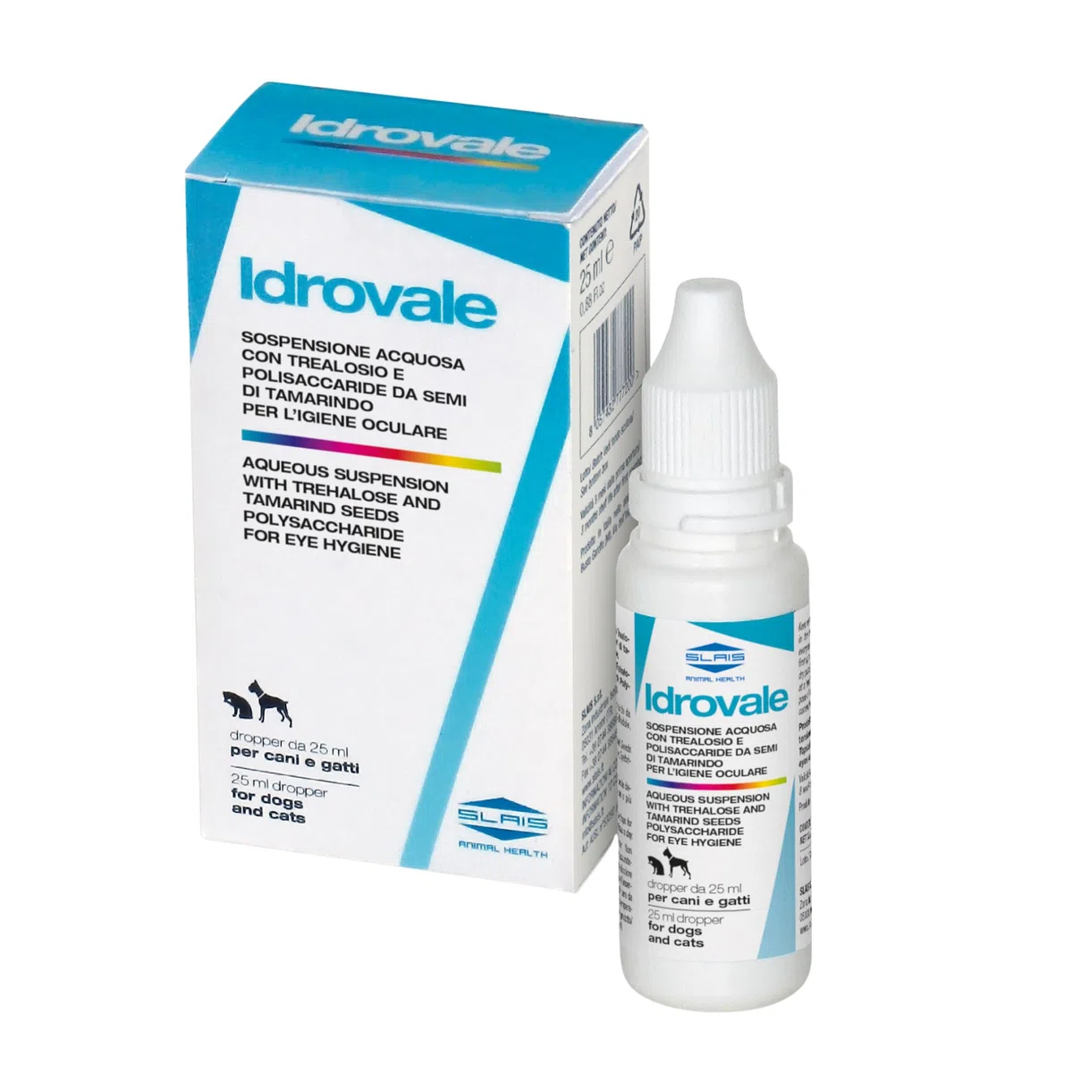 Idrovale - Sospensione Acquosa 25 ml - Igiene Oculare per Cani e Gatti - Detergente e Lubrificante - Protezione Naturale e Facile Applicazione